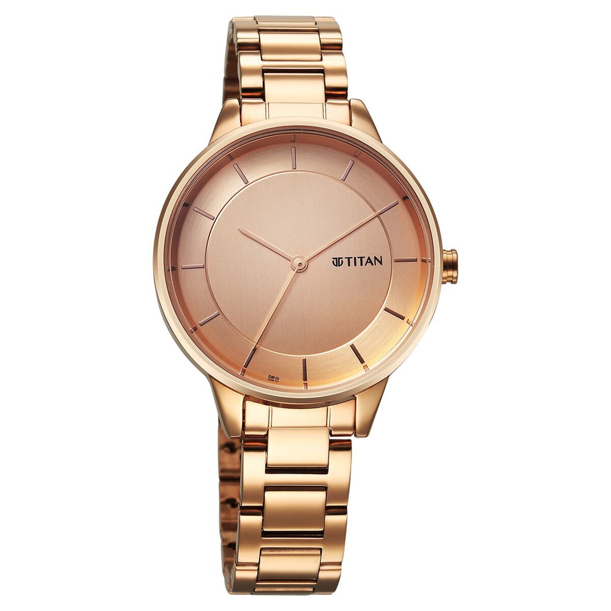 Titan Purple Razzle Dazzle Quartz Analog Rose Gold Dial Rose Gold Stainless Steel Strap Watch For Women 2
