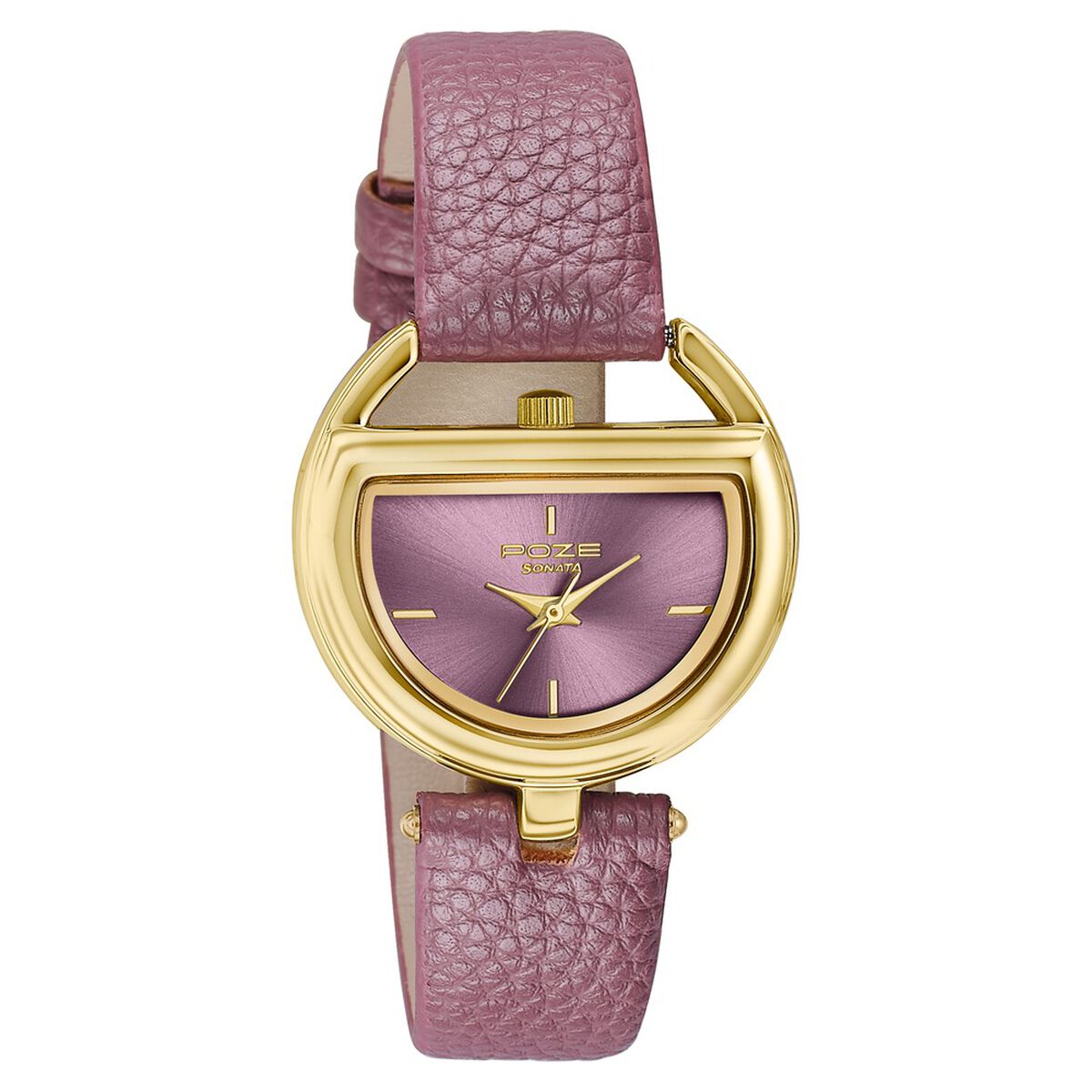 Poze By Sonata Quartz Analog Purple Dial Purple PU Leather Strap Watch For Women 3
