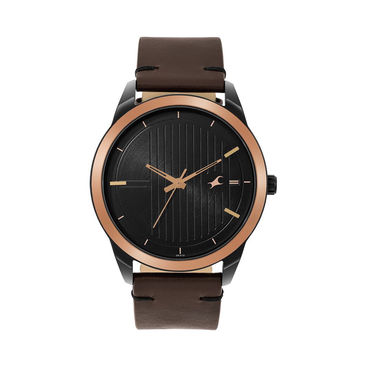 Fastrack Stunners Quartz Analog Black dial Leather Strap Watch for Guys 1