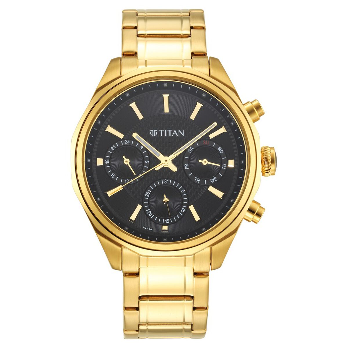 Titan Regalia Opulent Black Dial Quartz Multifunction Stainless Steel Strap watch for Men 2