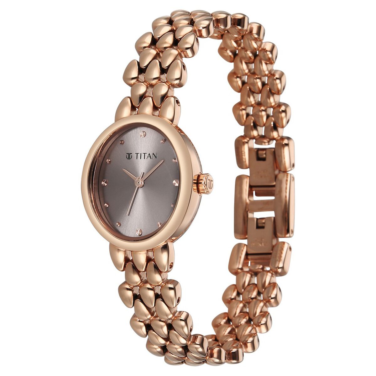 Titan Purple Serein Quartz Analog Rose Gold Dial Rose Gold Metal Strap Watch For Women 3