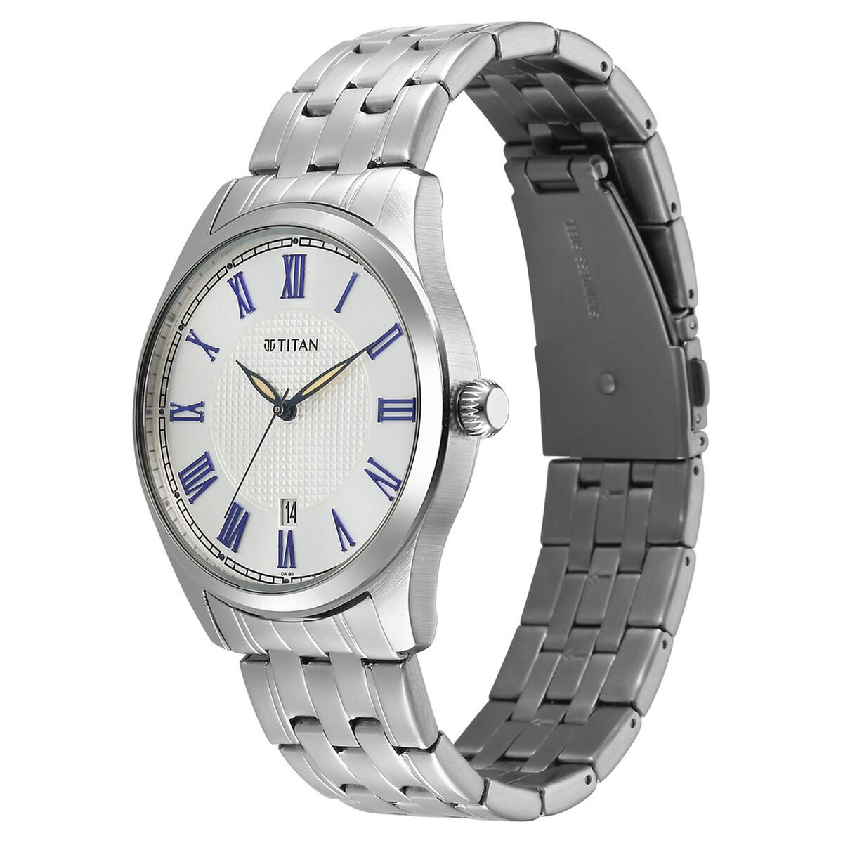 Titan Neo Roman Analog with Silver White Dial Silver Stainless Steel Strap Watch for Men 3