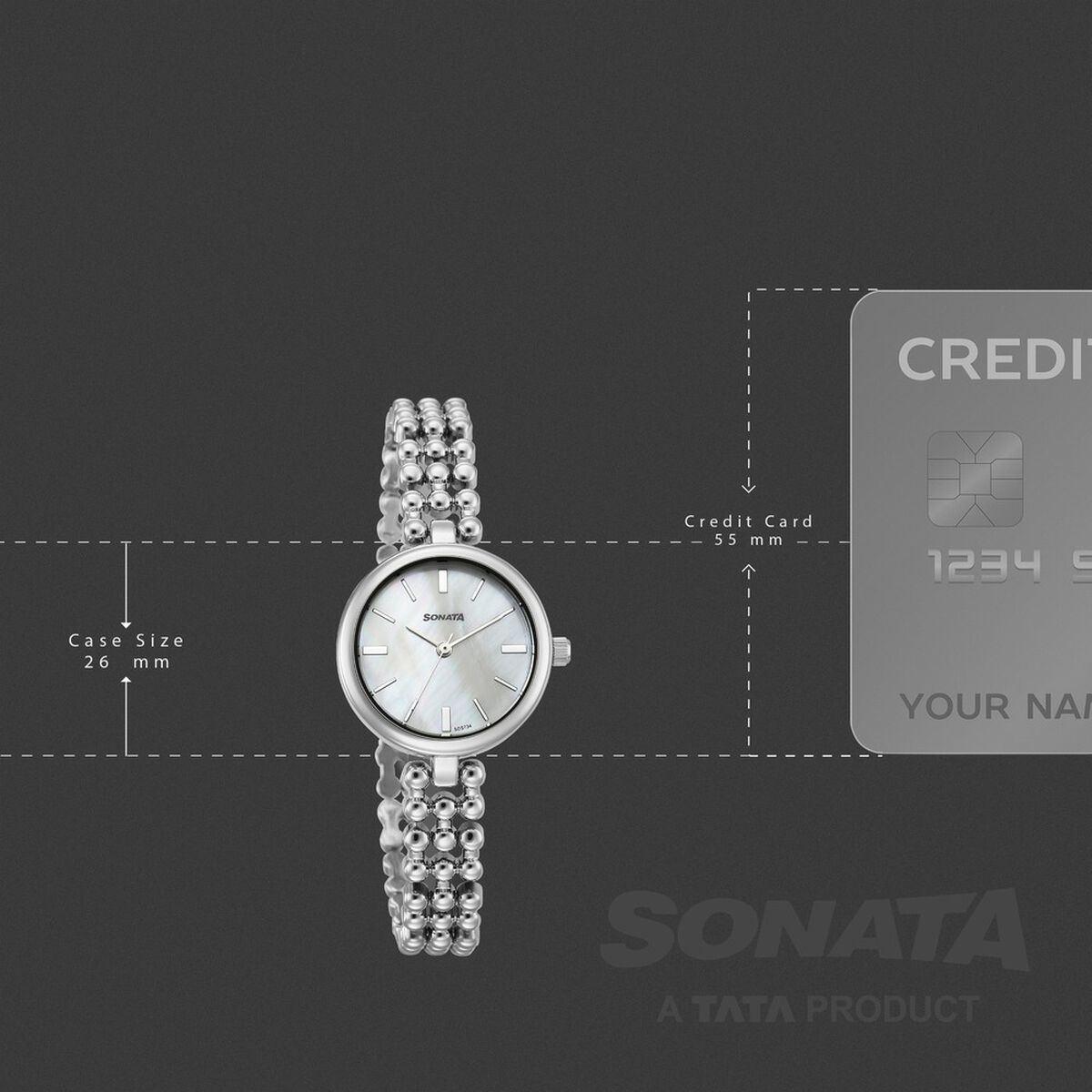 Sonata Festive Quartz Analog White Dial Metal Strap Watch For Women 4