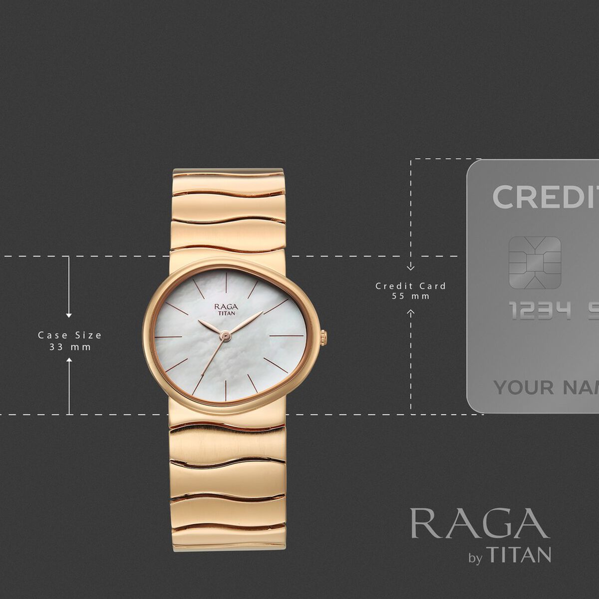 Titan Raga Sierra Quartz Analog White Dial Rose Gold Metal Strap Watch For Women 4