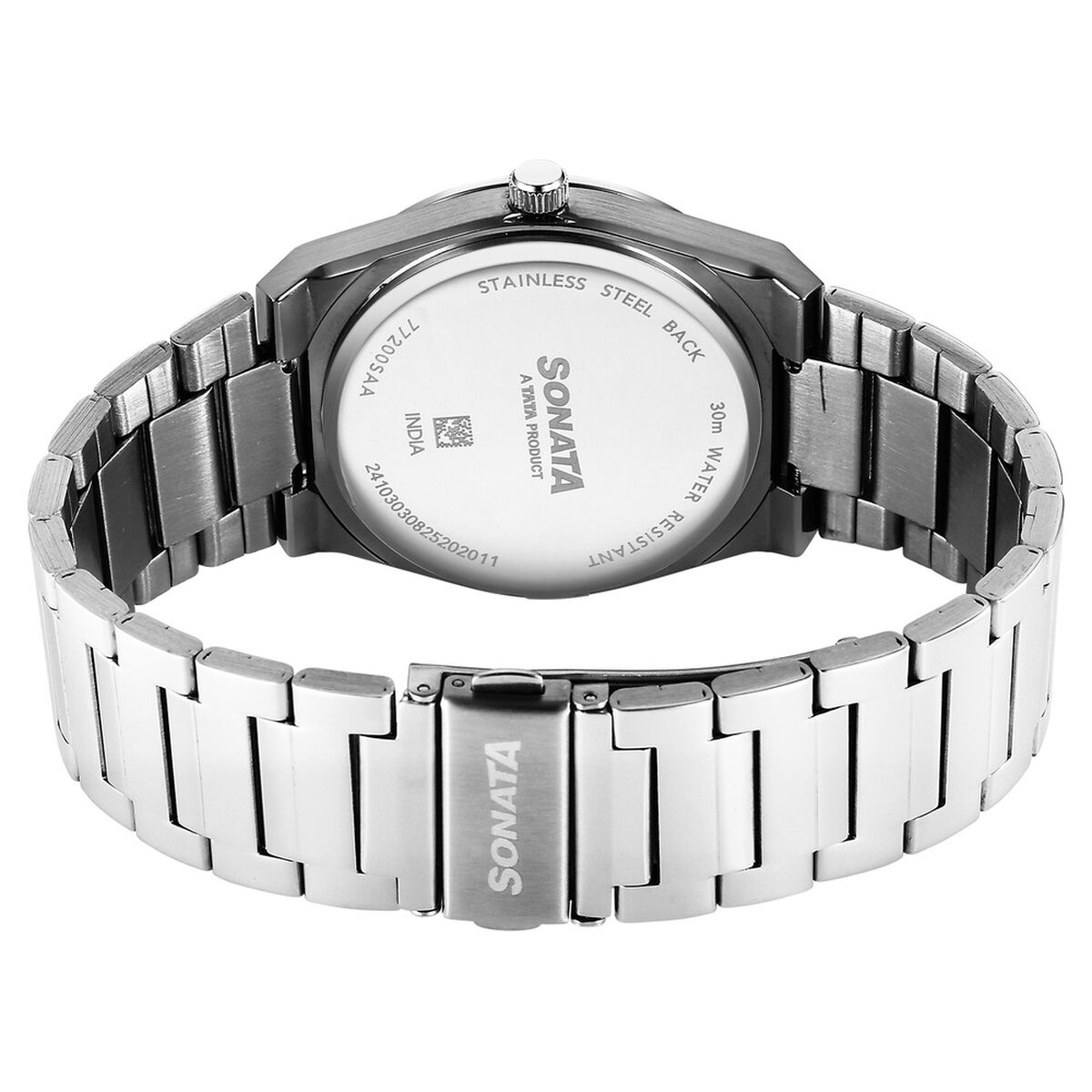 Sonata Festive Quartz Analog Silver Dial Metal Strap Watch For Men 5