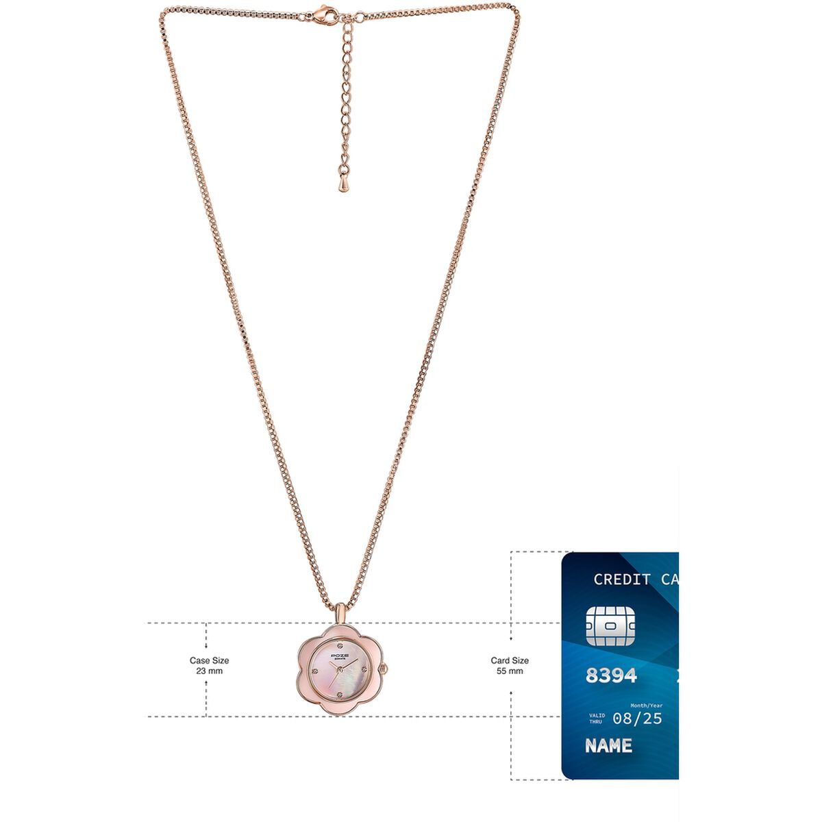 Sonata Poze Quartz Analog Pink Dial Rose Gold Colour Metal Strap Watch For Women 4