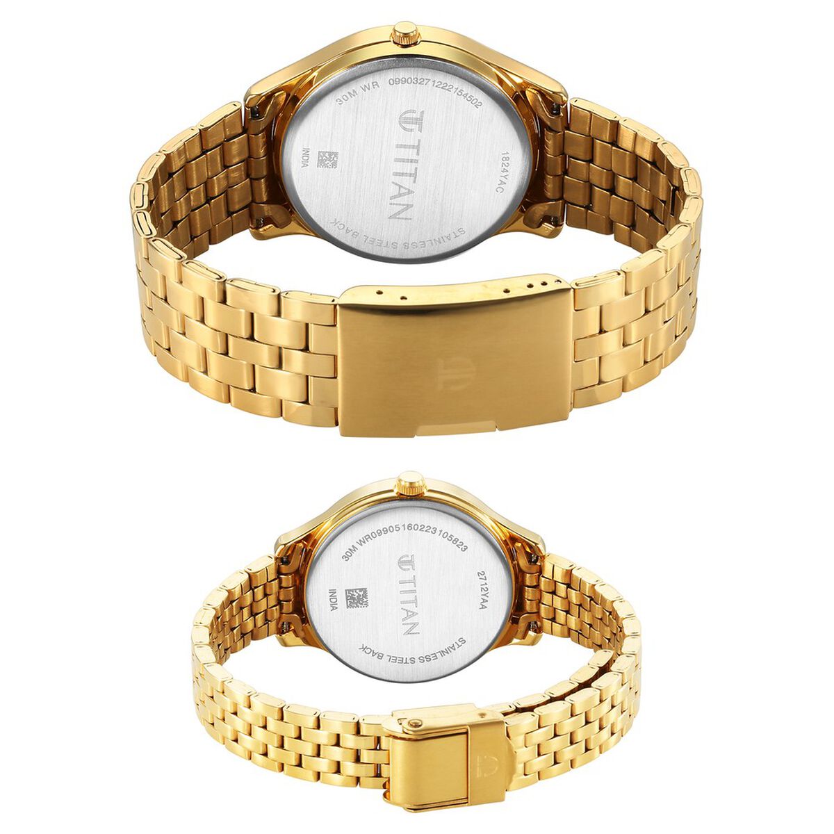 Titan Karishma Bandhan Champagne Dial Analog Stainless Steel Strap watch for Couple 5