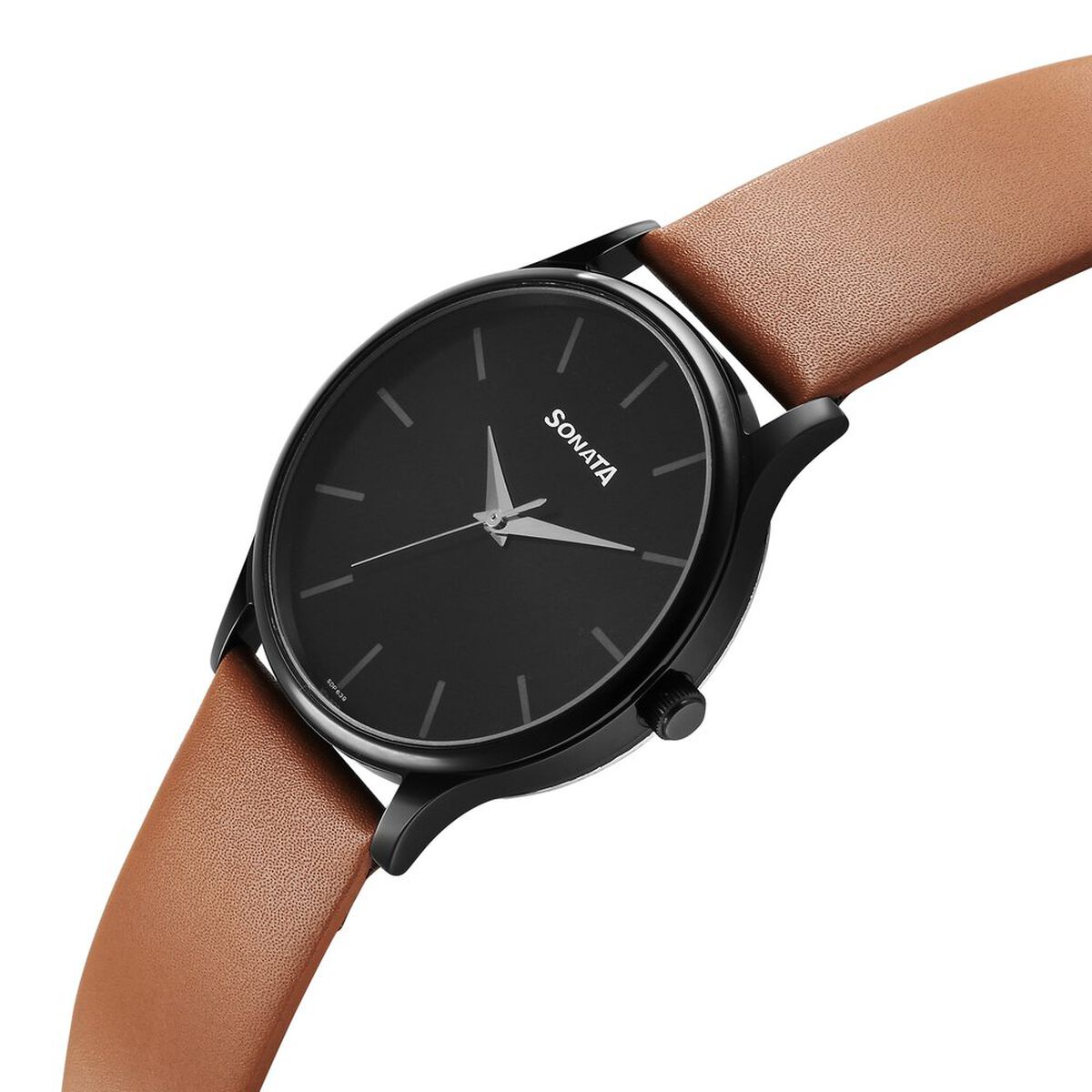 Sonata Aspire Quartz Analog Black Dial Leather Strap Watch for Men 2