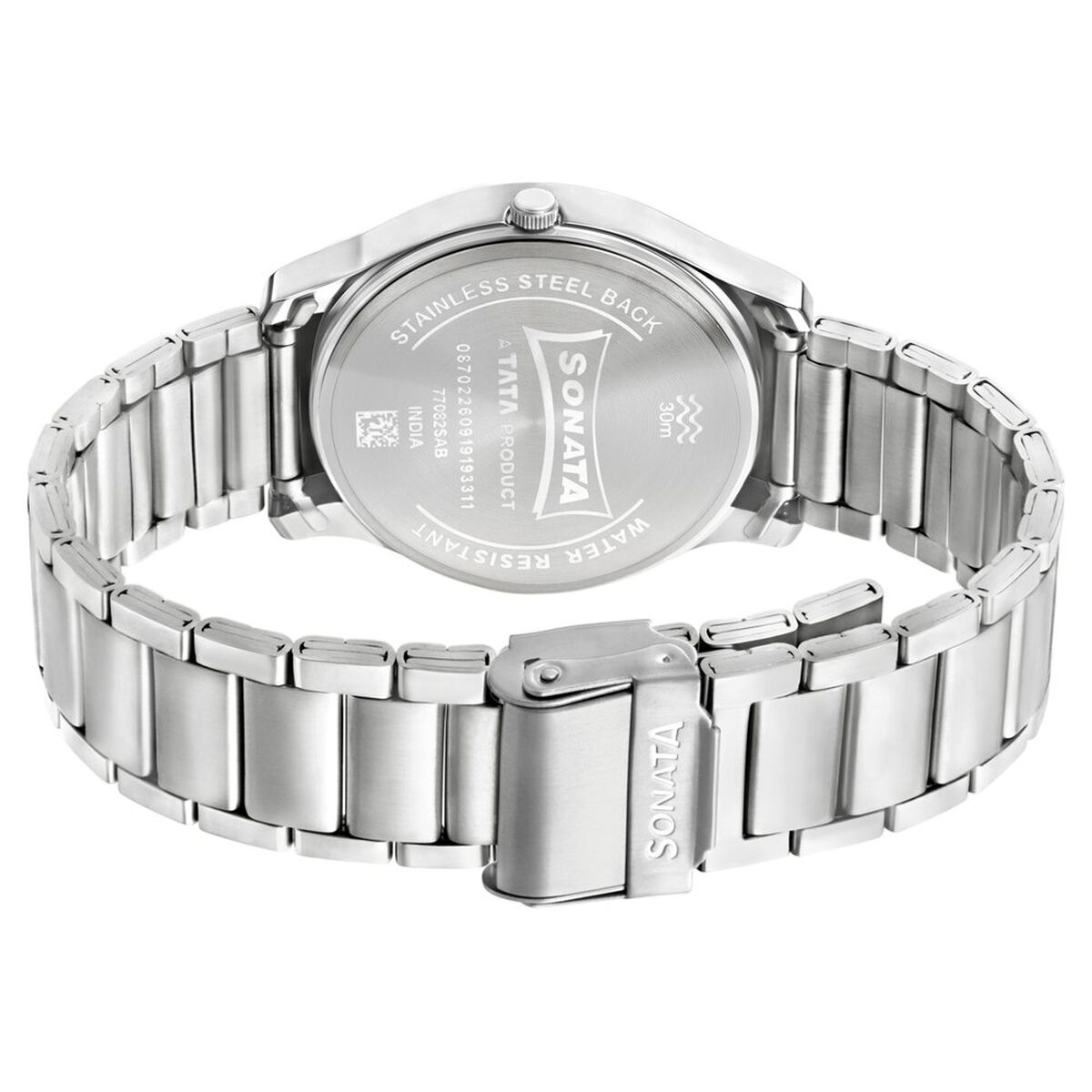 Sonata Quartz Analog with Day and Date Silver Dial Silver Stainless Steel Strap Watch For Men 4