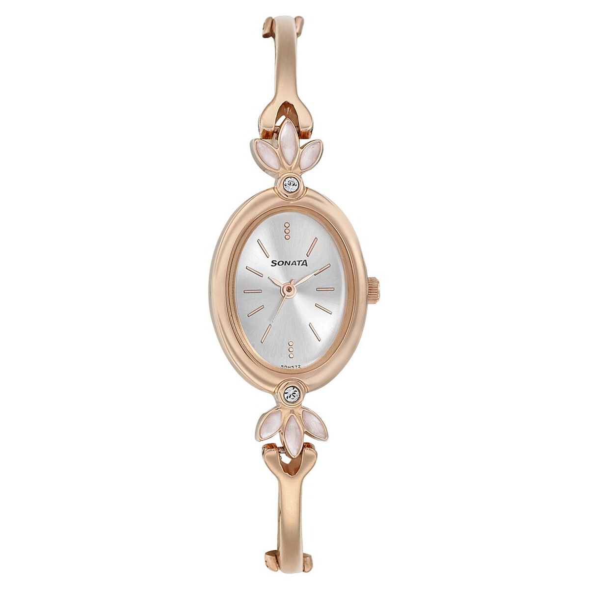 Sonata Blush Silver Dial Women Watch With Metal Strap 1