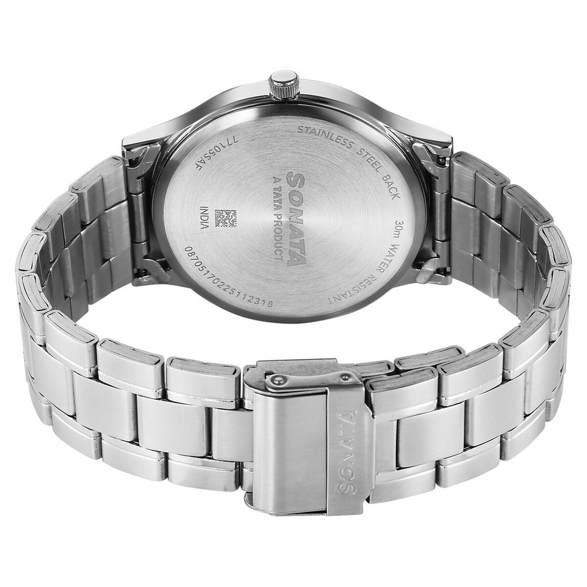 Sonata Aspire Quartz Analog Pink Dial Stainless Steel Strap Watch For Men 5