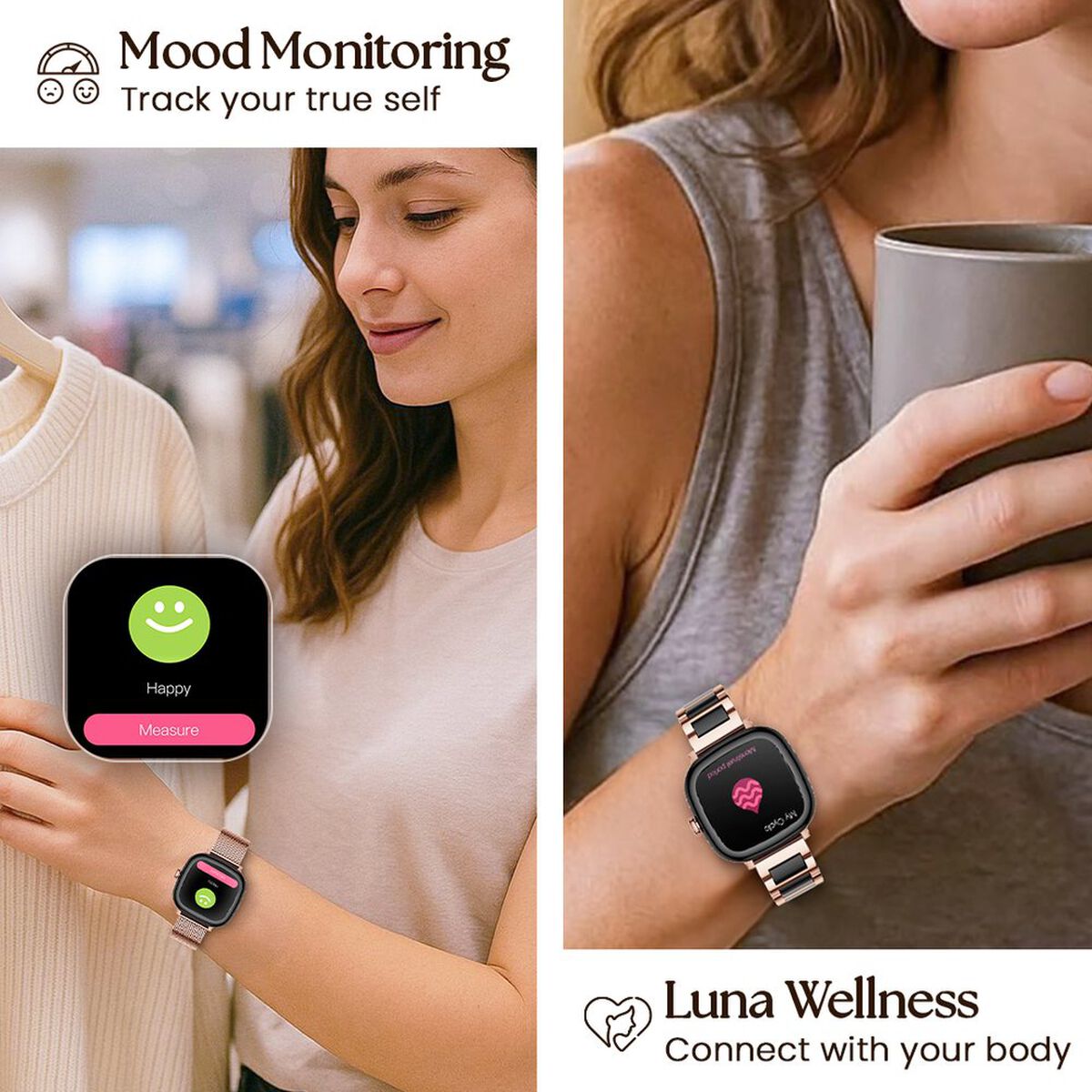Titan AiRA Women Smartwatch 1.70" inch AMOLED Display, AI Chat, Functional Crown, Luna Wellness, 24/7 Health Suite. 5