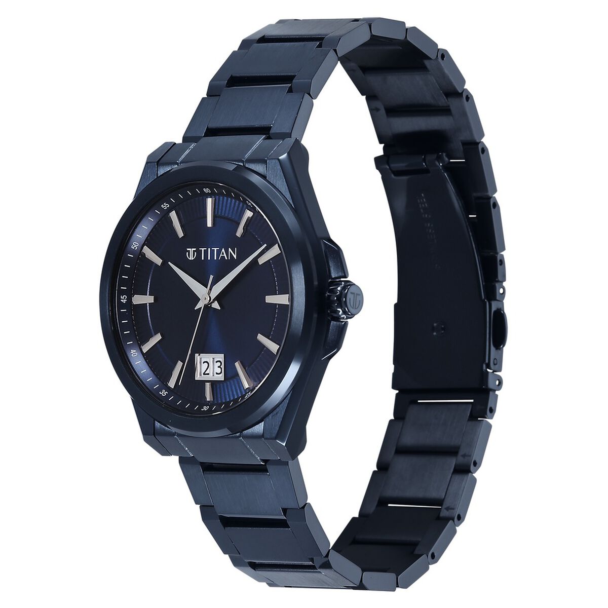 Titan Classique Big Date Analog with Blue Dial Blue Stainless Steel Strap Watch for Men 5