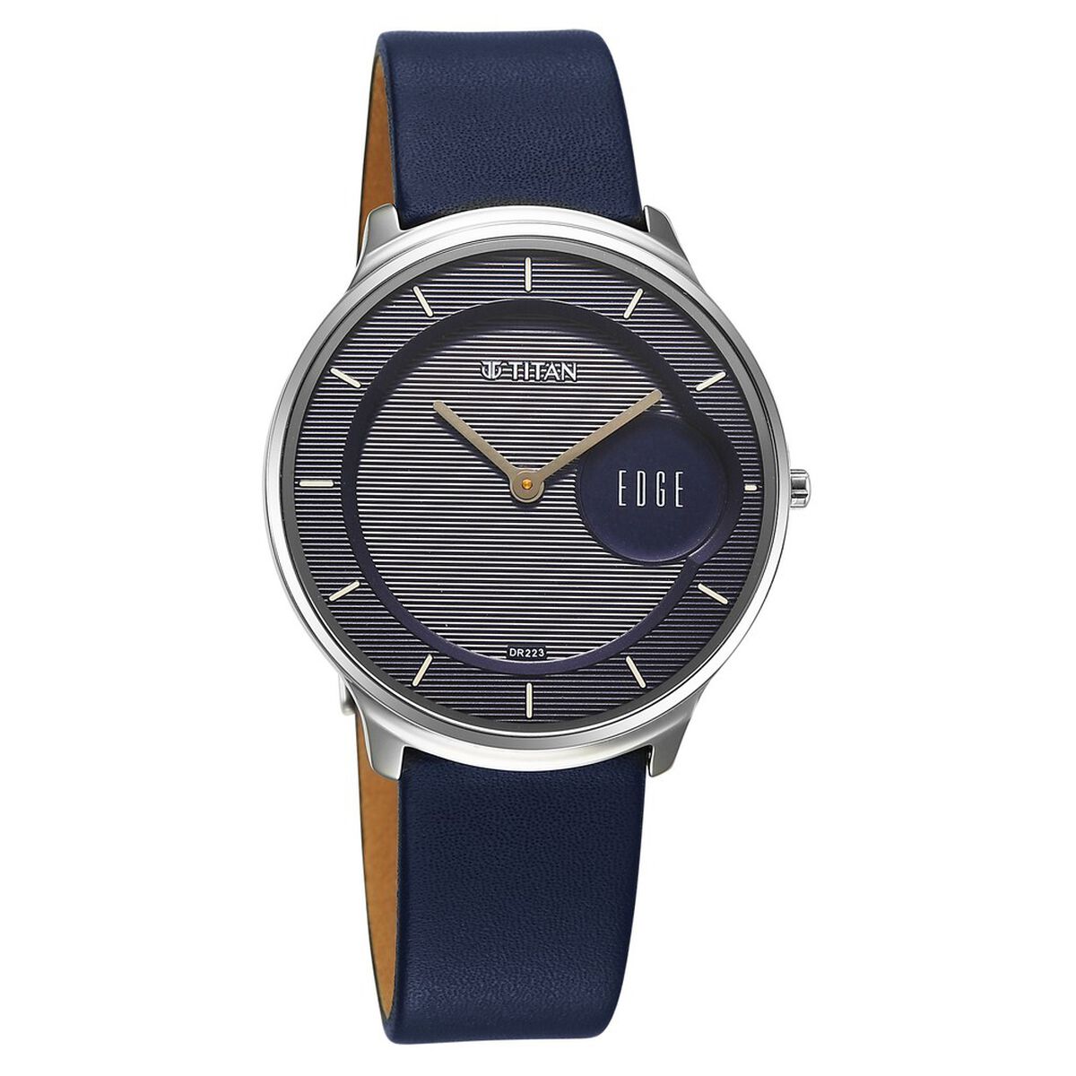 Titan Edge Murals Quartz Analog Blue Dial Blue Leather Strap Watch For Men 2