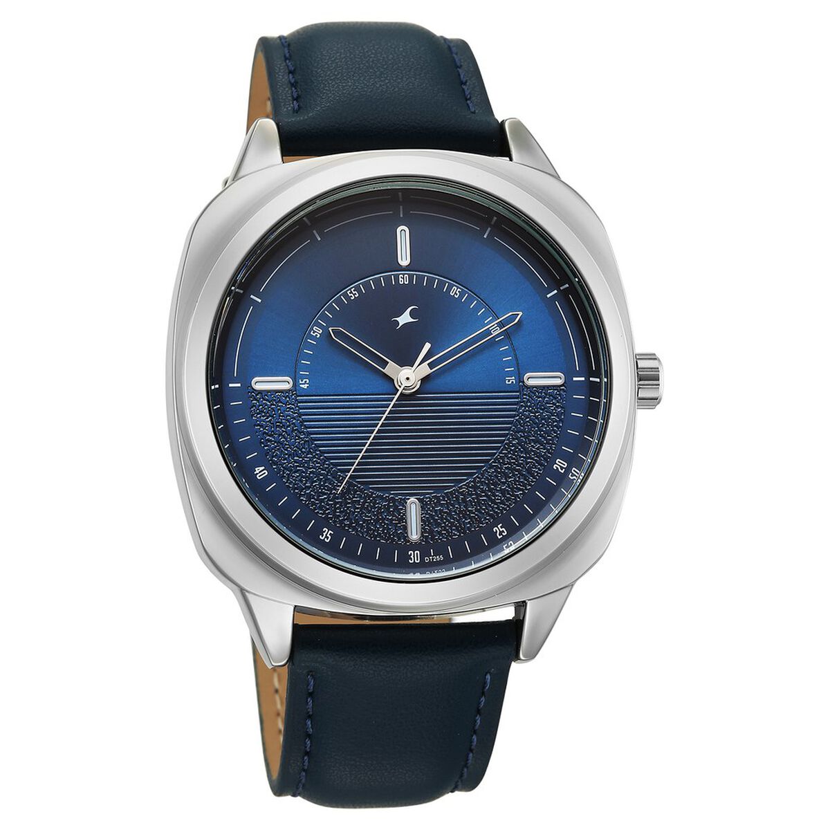 Fastrack Stunners Quartz Analog Blue Dial Grey Leather Strap Watch For Guys 2