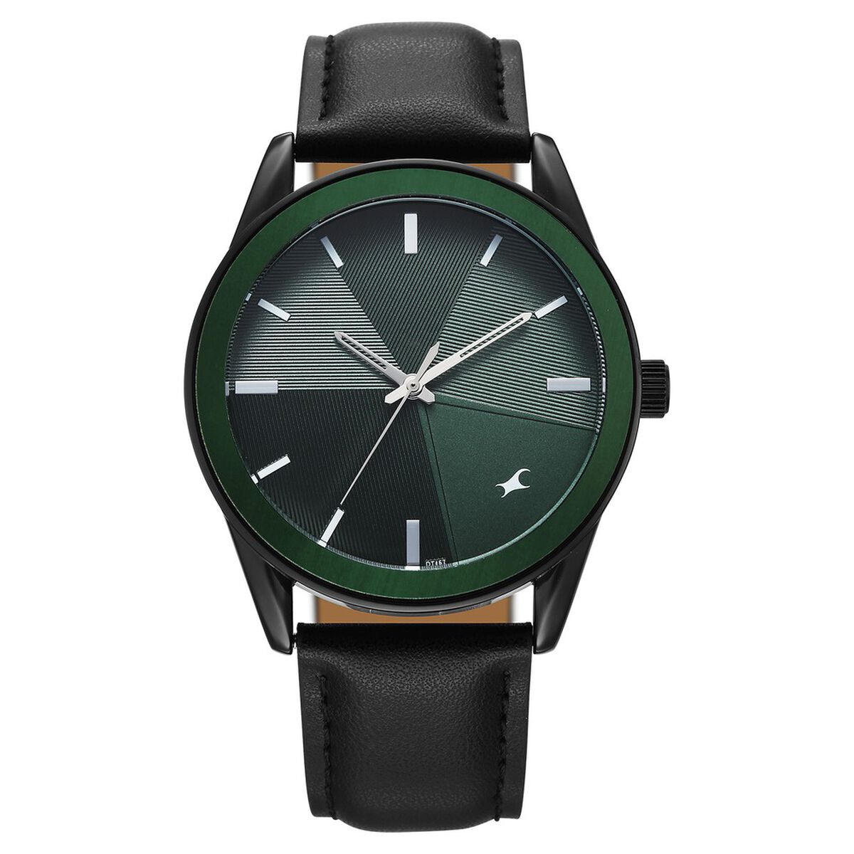 Fastrack Stunners Quartz Analog Green Dial Black Leather Strap Watch For Guys 1