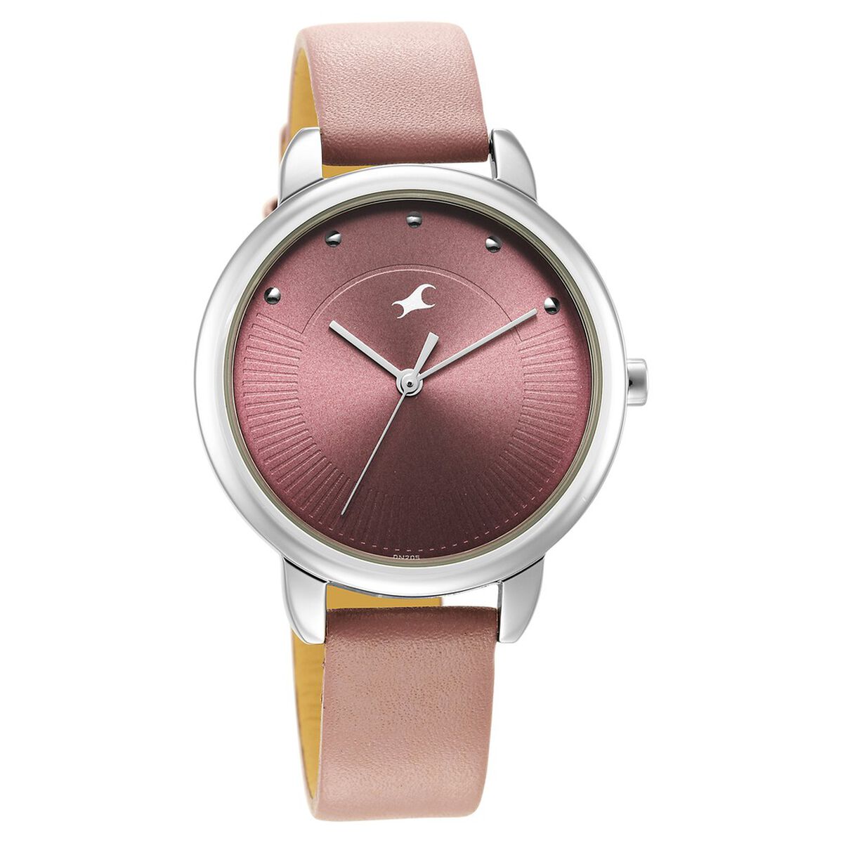 Fastrack Stunners Quartz Analog Purple Dial Leather Strap Watch for Girls 1