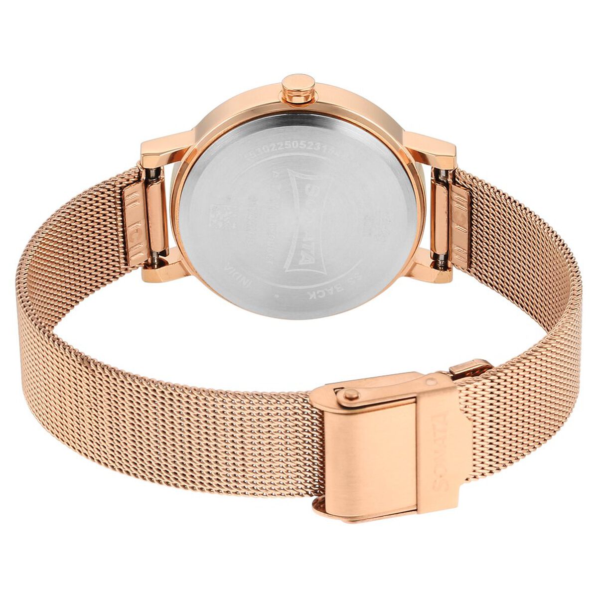 Sonata Quartz Analog Black Stainless Steel Strap for Women 4