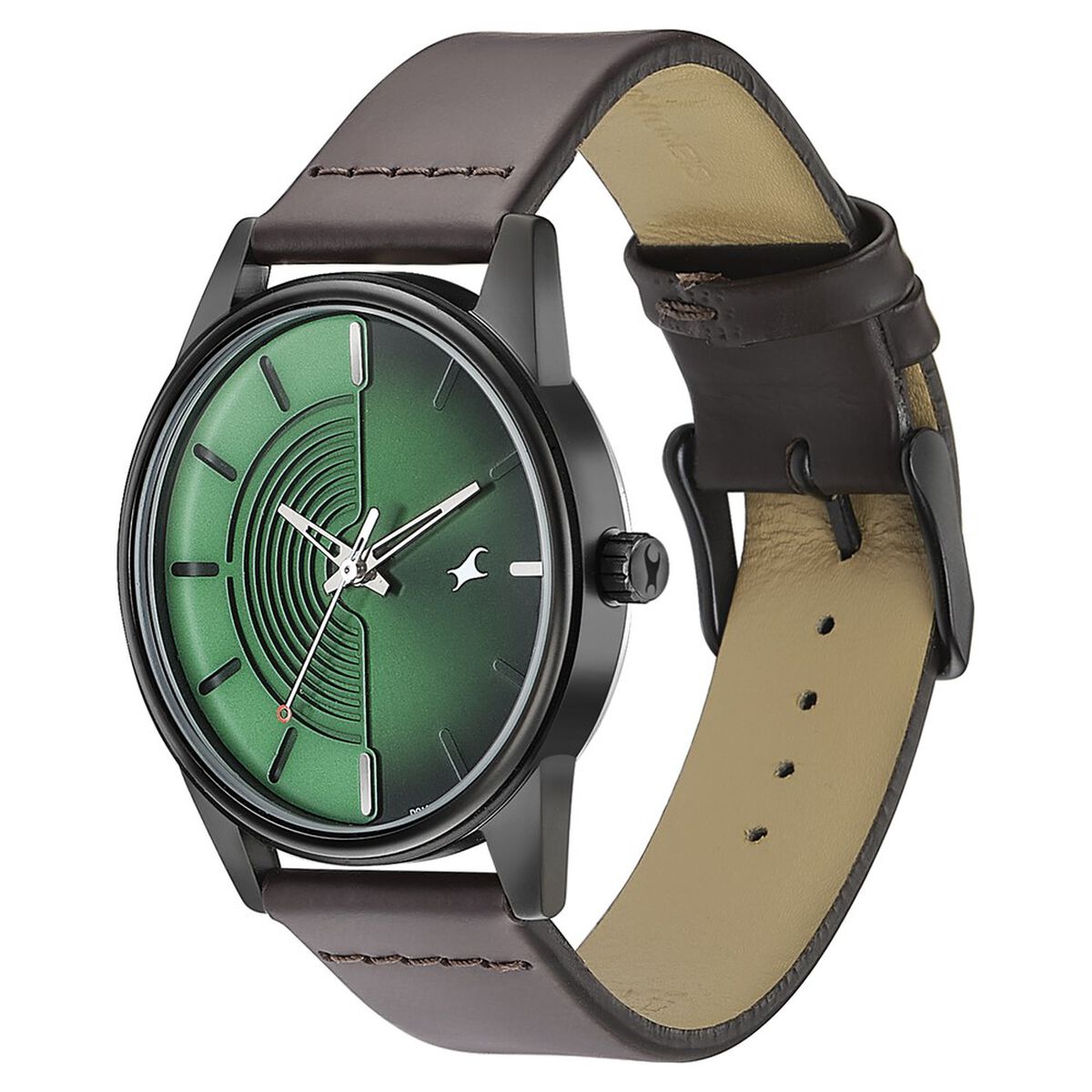 Fastrack Stunners Quartz Analog Green Dial Leather Strap Watch for Guys 3