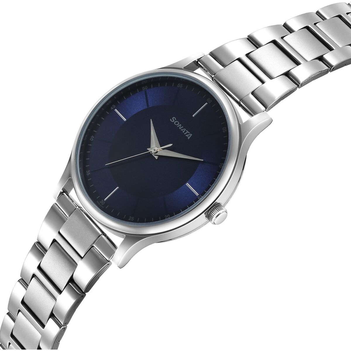 Sonata Aspire Quartz Analog Blue Dial Stainless Steel Strap Watch for Men 2