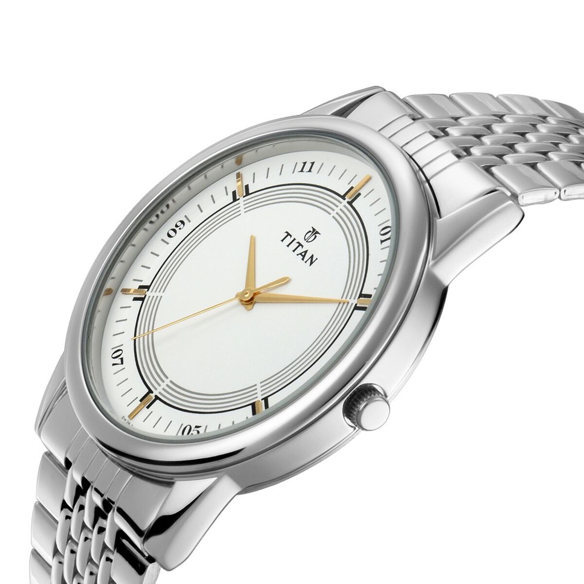 Titan Bandhan Quartz Analog Silver Dial Silver Stainless Steel Strap Watch For Couple 2
