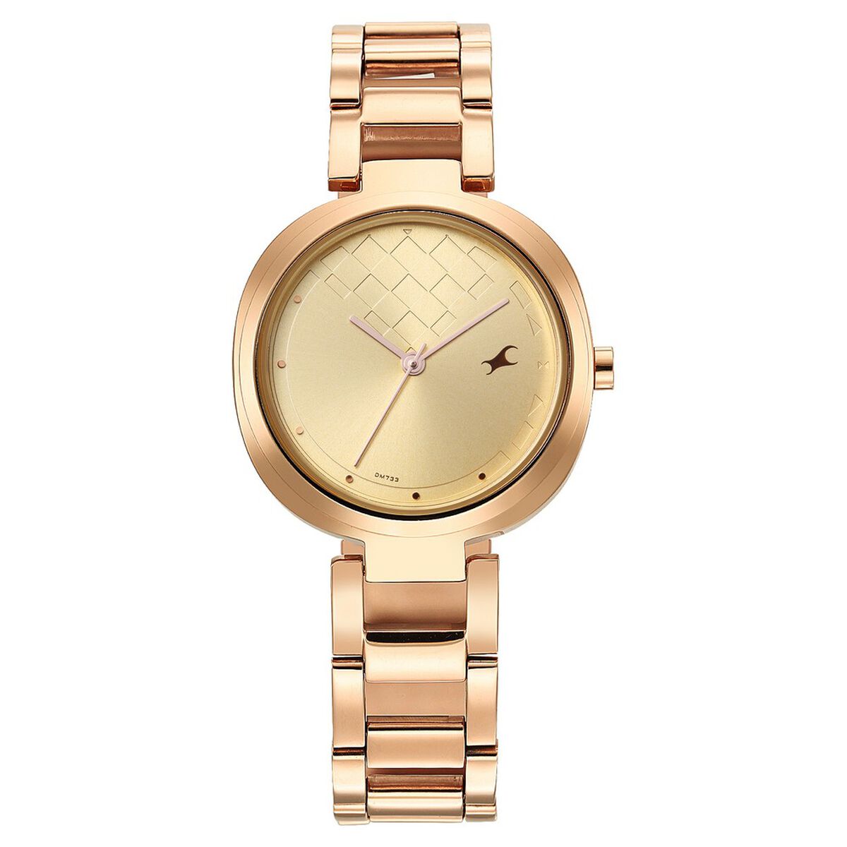 Fastrack Stunners Quartz Analog Golden Dial Stainless Steel Strap Watch for Girls 3