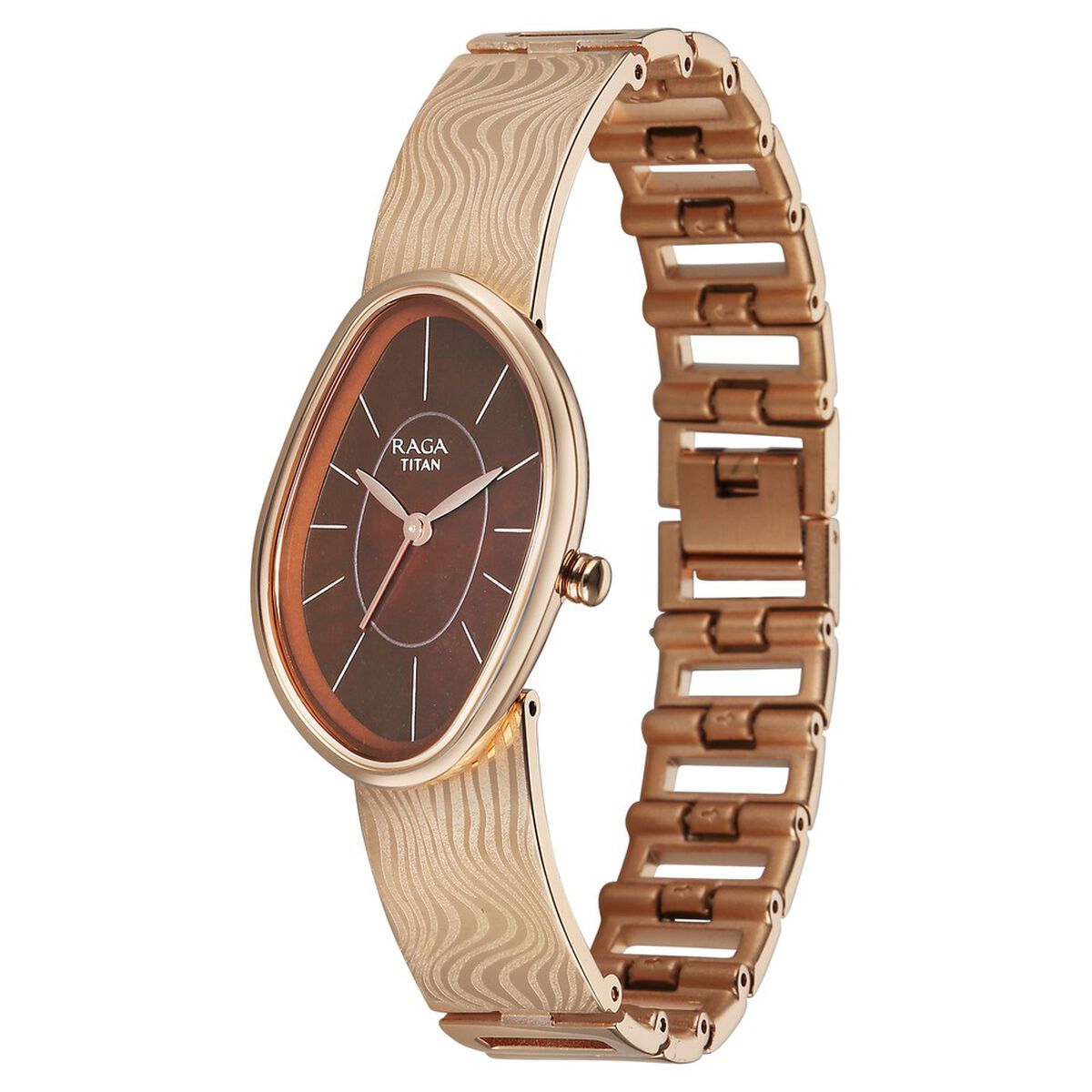 Titan Raga Sierra Quartz Analog Amber - Brown Dial Rose Gold Metal Strap Watch For Women 3