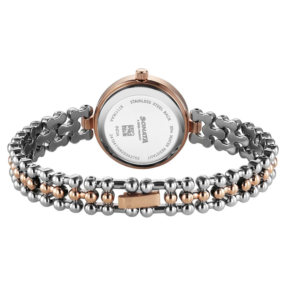 Sonata Festive Quartz Analog White Dial Metal Strap Watch For Women 5