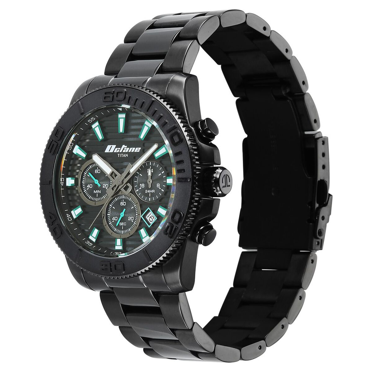 Octane Fashion Accendo Chronograph with Knurled Bezel & Lume Hands for Men 5