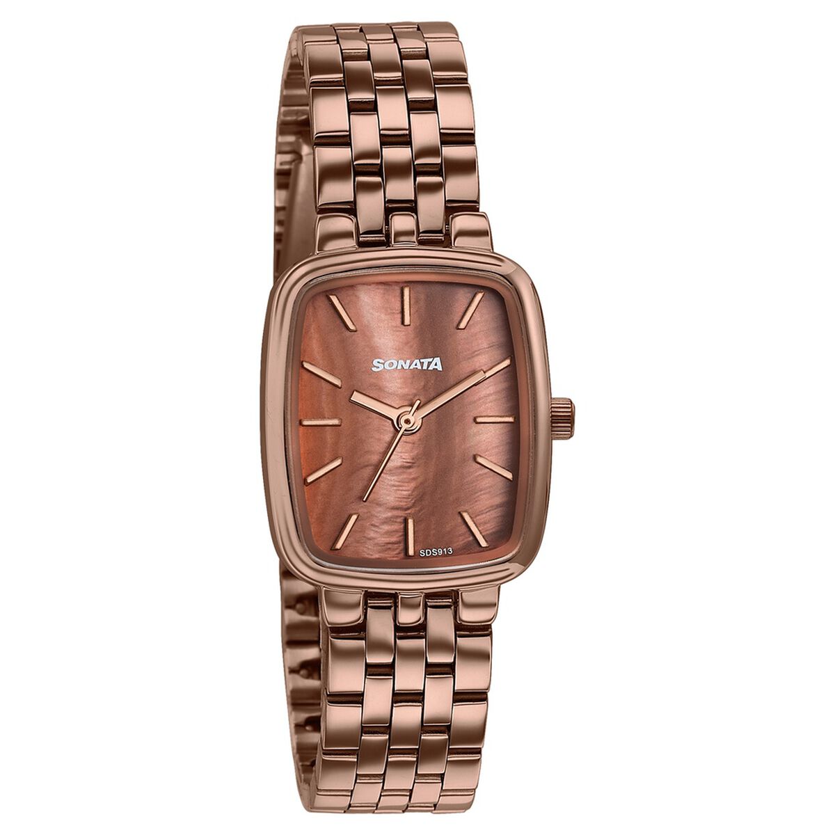 Sonata Festive Quartz Analog Brown Dial Brown Metal Strap Watch For Women 2