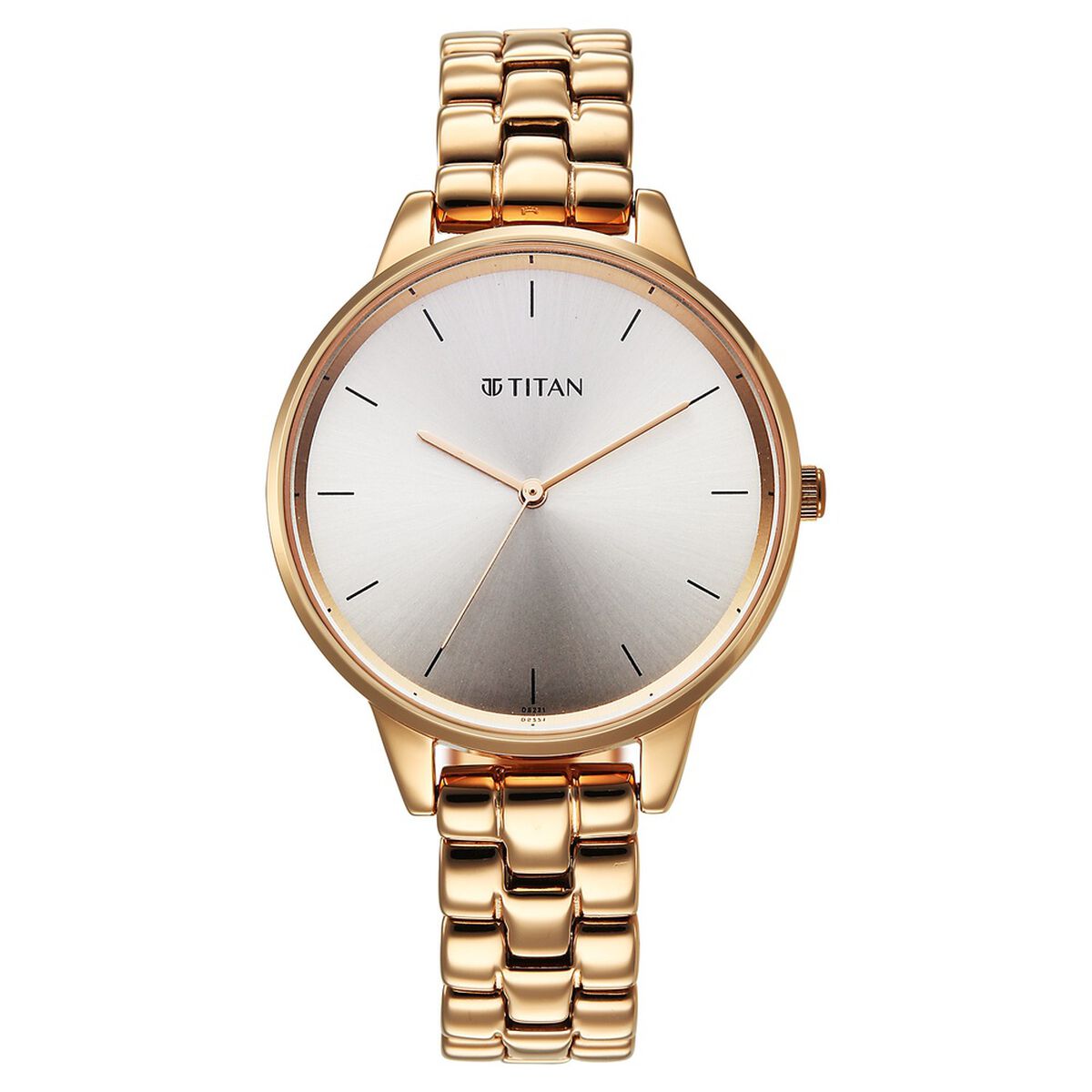 Titan Neo Quartz Analog Grey Dial Rose Gold Metal Strap Watch For Women 1