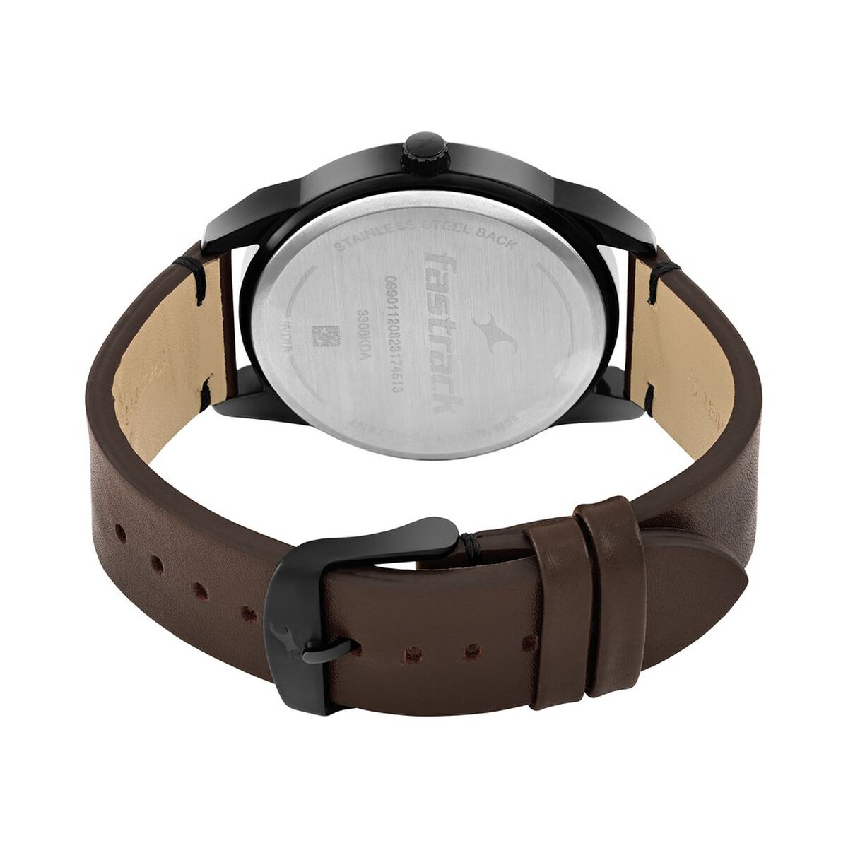 Fastrack Stunners Quartz Analog Black dial Leather Strap Watch for Guys 5