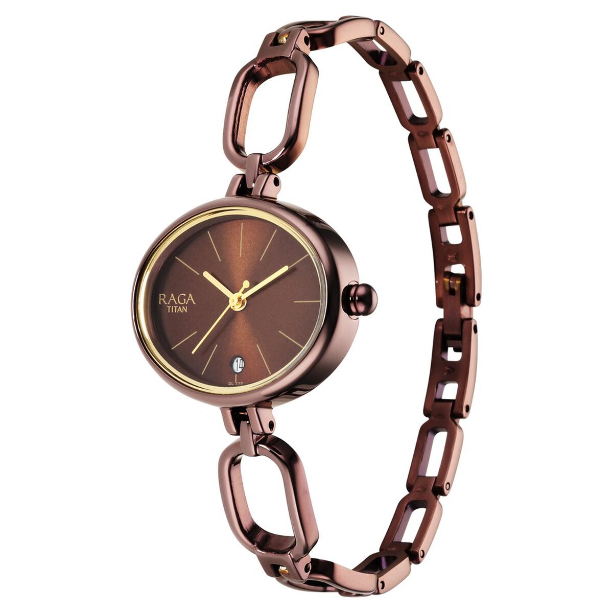 Titan Raga Viva Brown Dial Analog Metal Strap Watch for Women 3