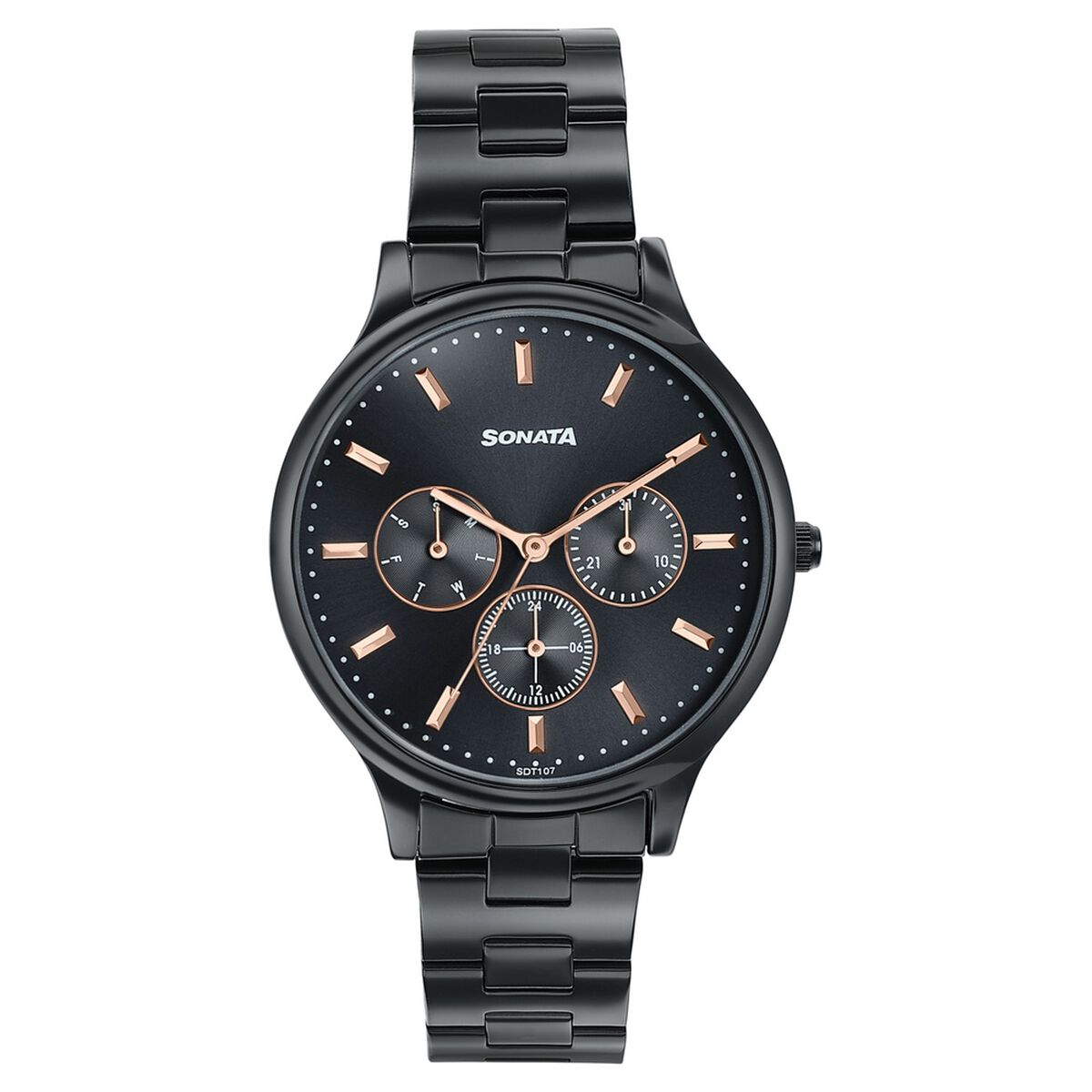 Sonata Women's Work Wear braitiful black Watch - Premium Multifunction design for everyday style 1