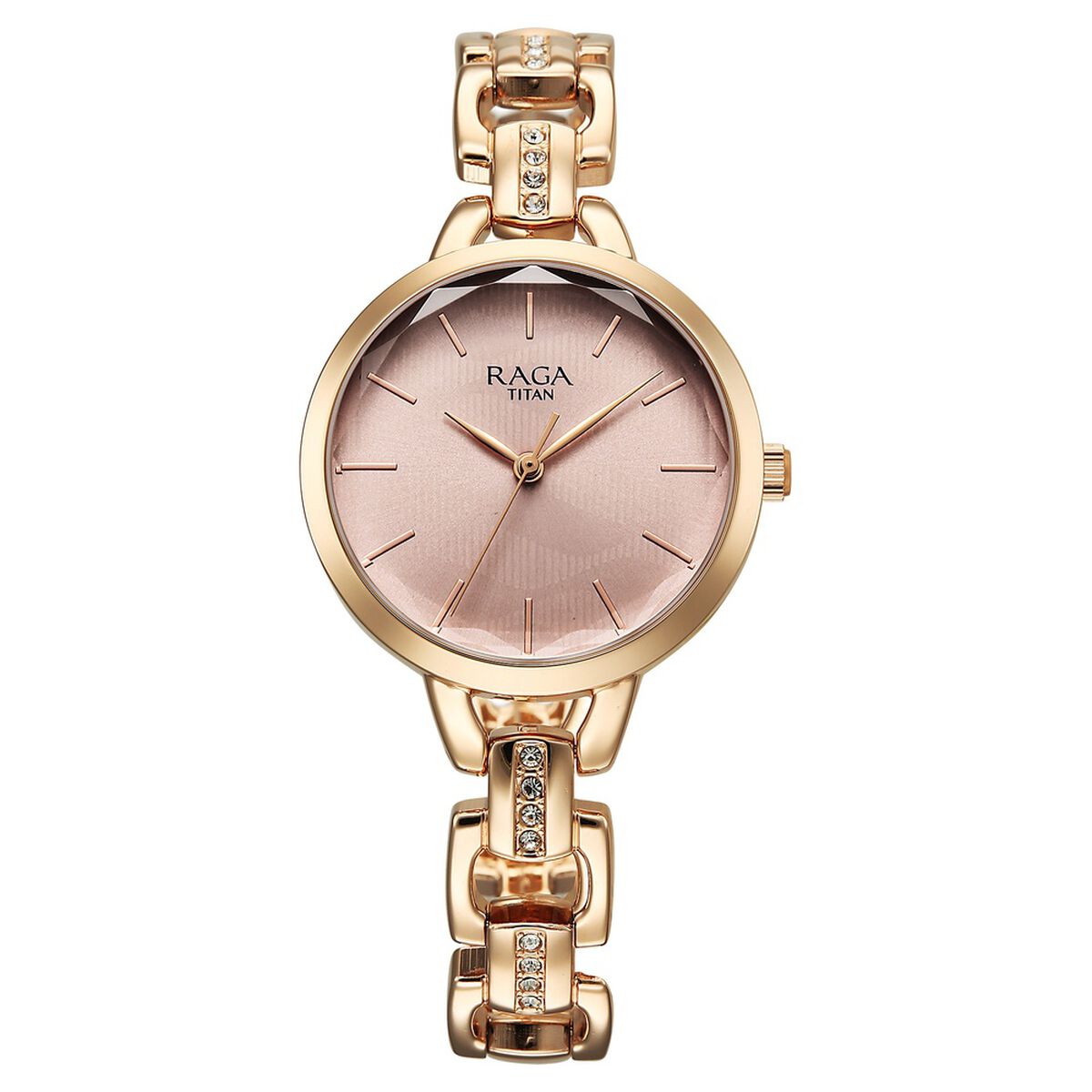 Titan Raga Showstopper Quartz Analog Rose Gold Dial Metal Strap Watch For Women 2