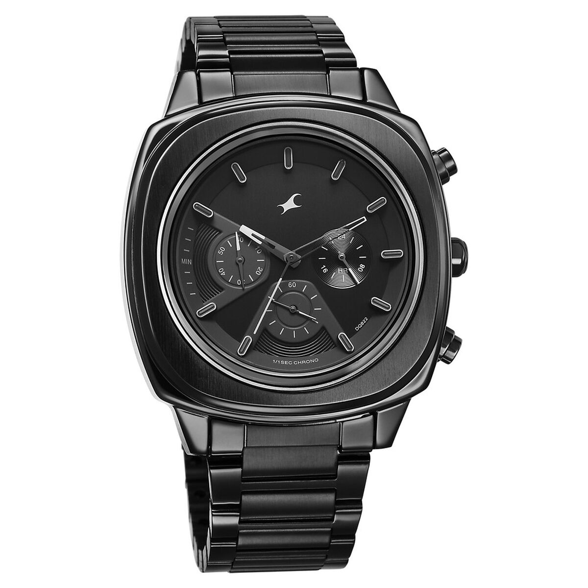 Fastrack Kronos Chronograph Black Dial Black Stainless Steel Strap Watch For Guys 2