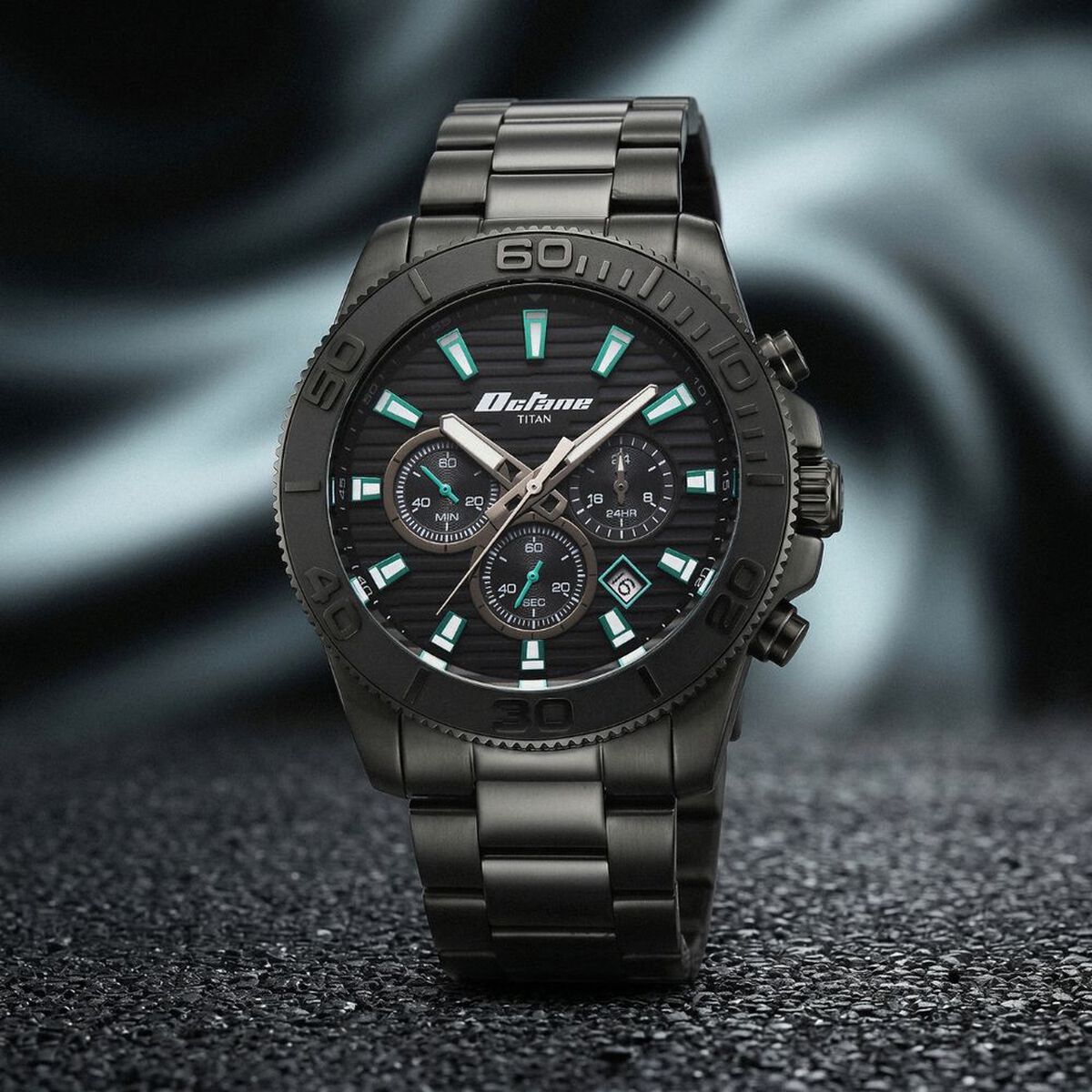 Octane Fashion Accendo Chronograph with Knurled Bezel & Lume Hands for Men 1