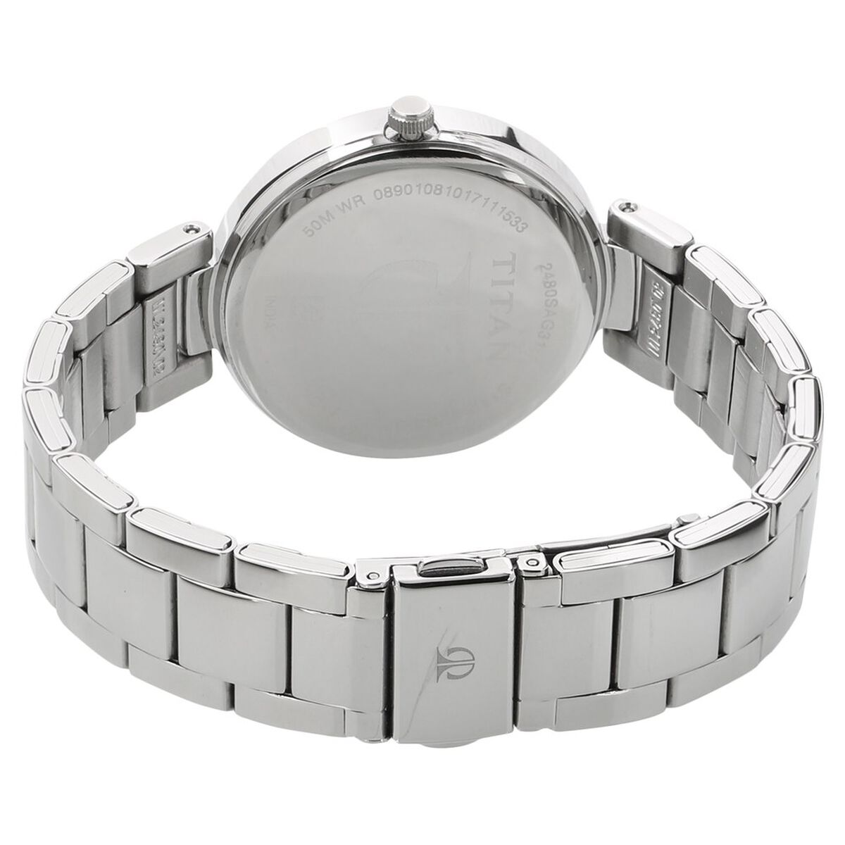 Titan Workwear Black Dial Analog with Day and Date Stainless Steel Strap watch for Women 4