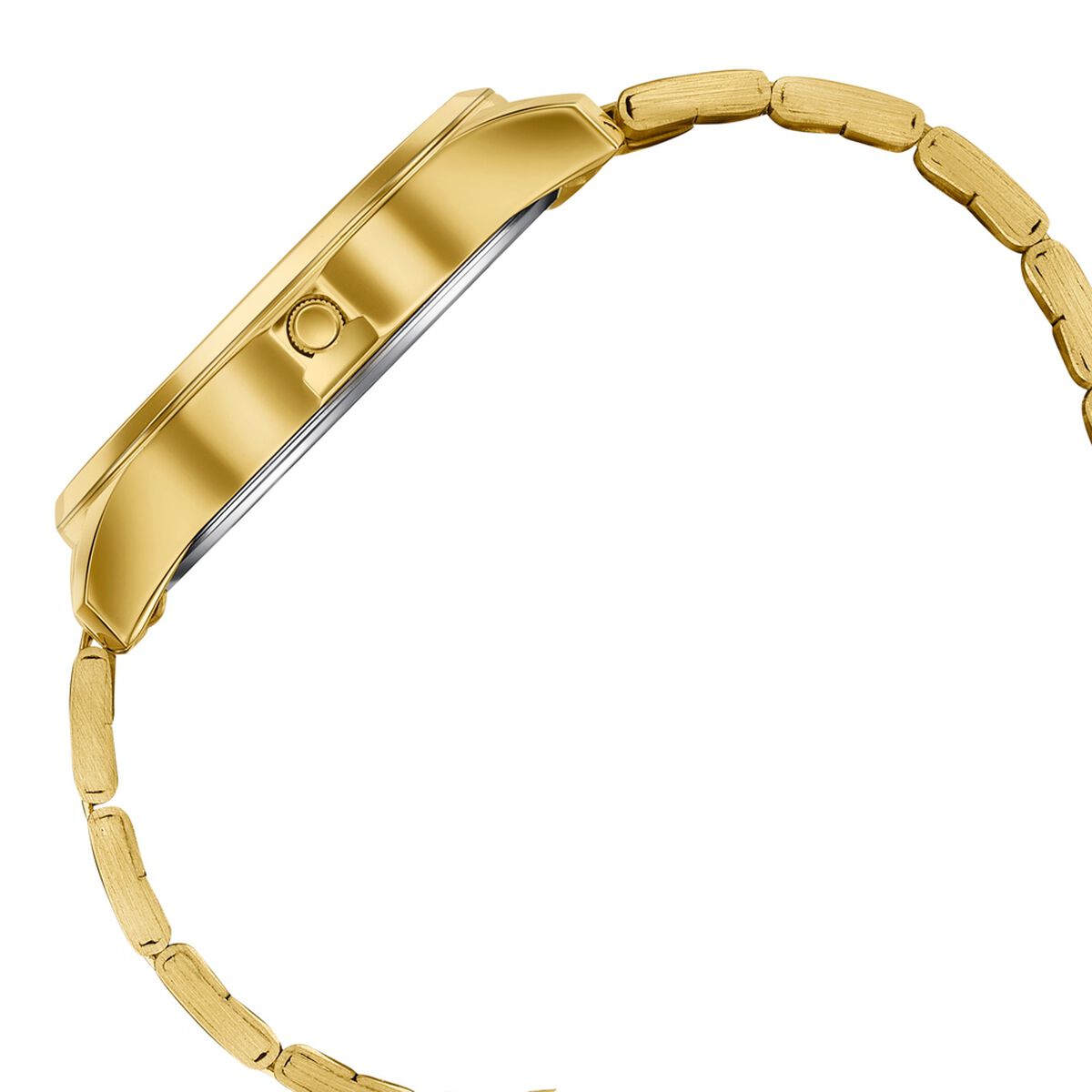 Sonata Traditional Essentials Gold Dial Gold-Tone Stainless Steel Strap Watch 5