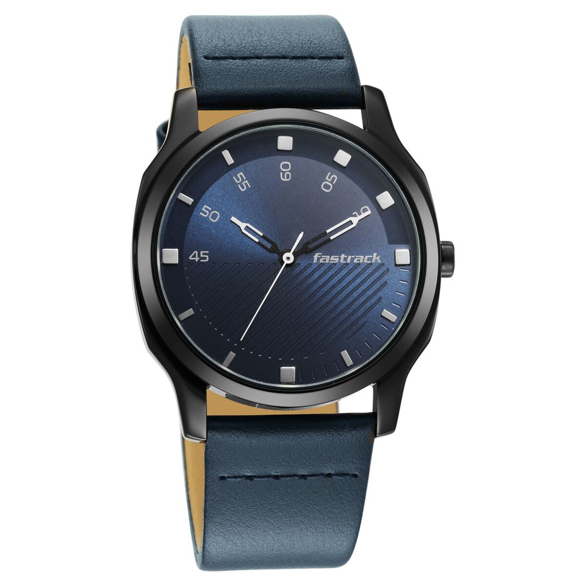 Fastrack Stunners Quartz Analog Blue Dial Leather Strap Watch for Guys 2