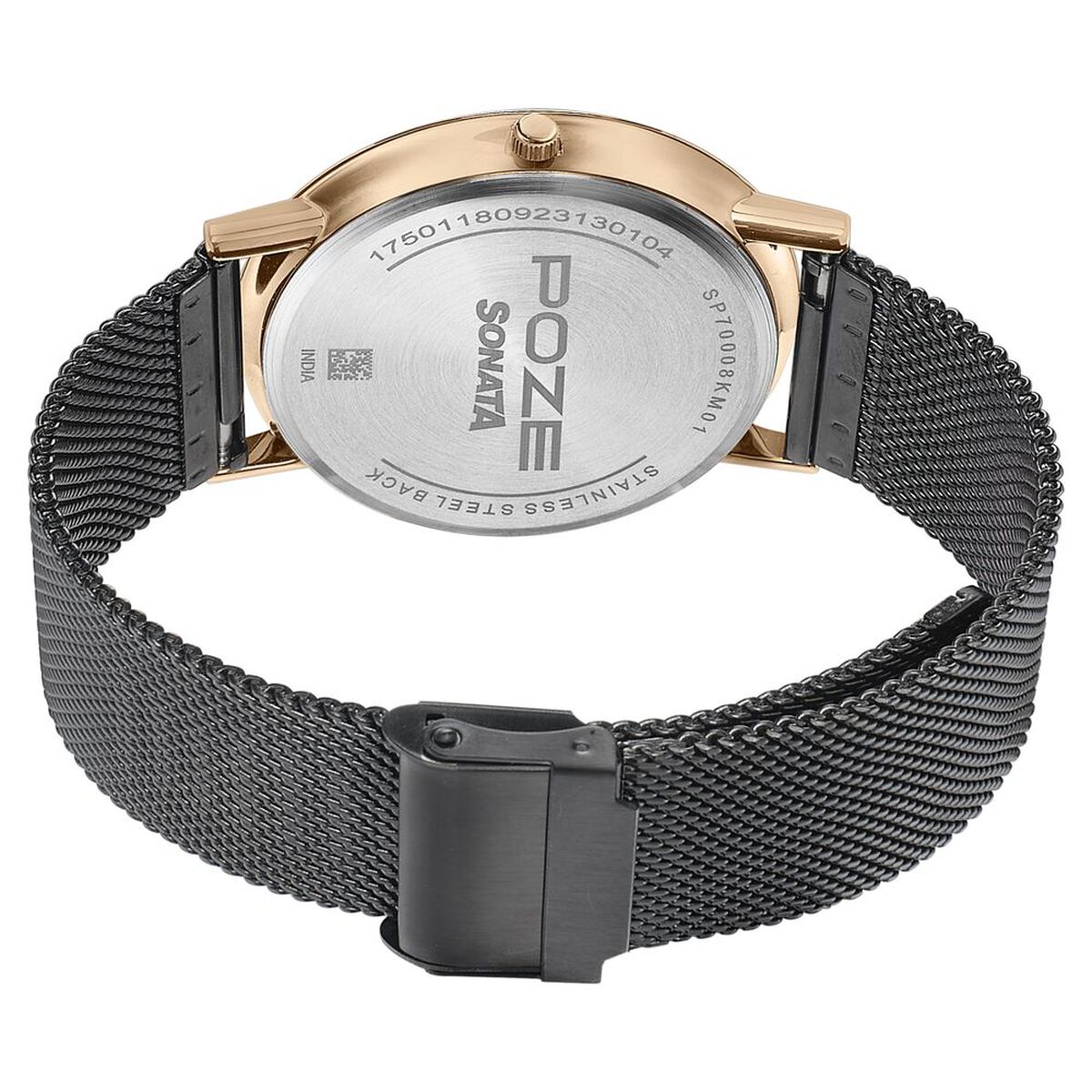 Sonata Poze Quartz Analog Grey Dial Stainless Steel Strap Watch for Men 5