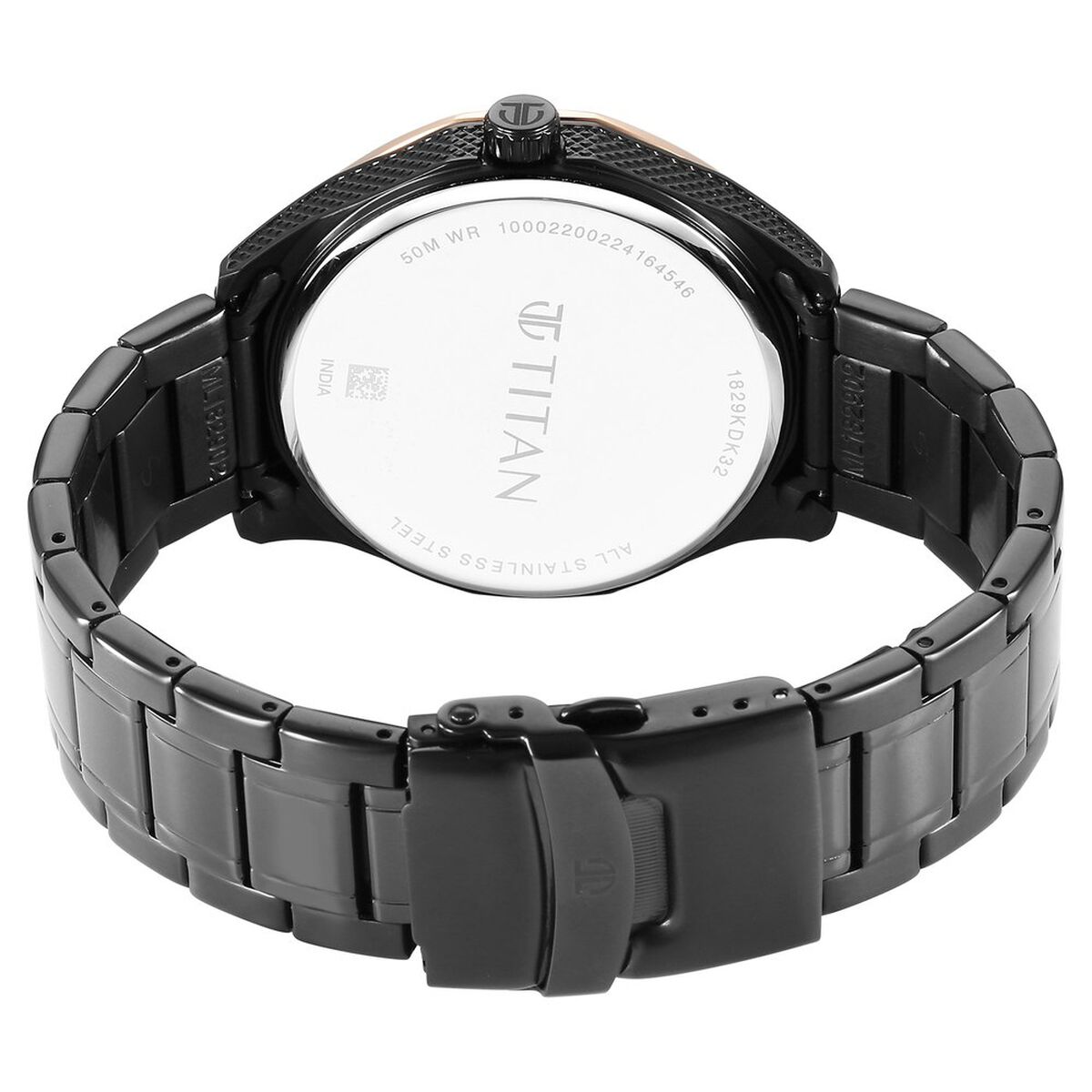 Titan Regalia Opulent Quartz Analog with Date Black Dial Black Stainless Steel Strap Watch for Men 5