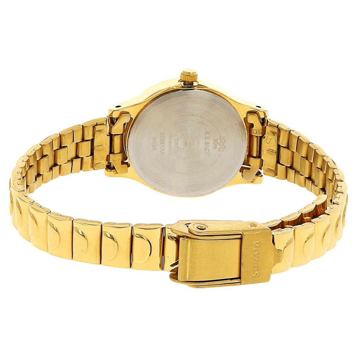 Sonata Quartz Analog Champagne Dial Stainless Steel Strap Watch for Women 4