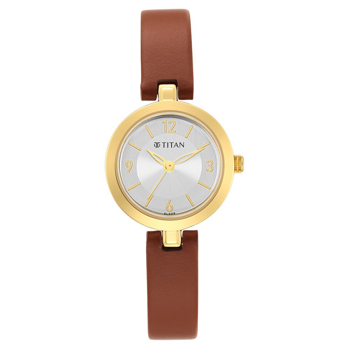 Titan Lagan Silver Dial Analog Leather Strap Watch for Women 2