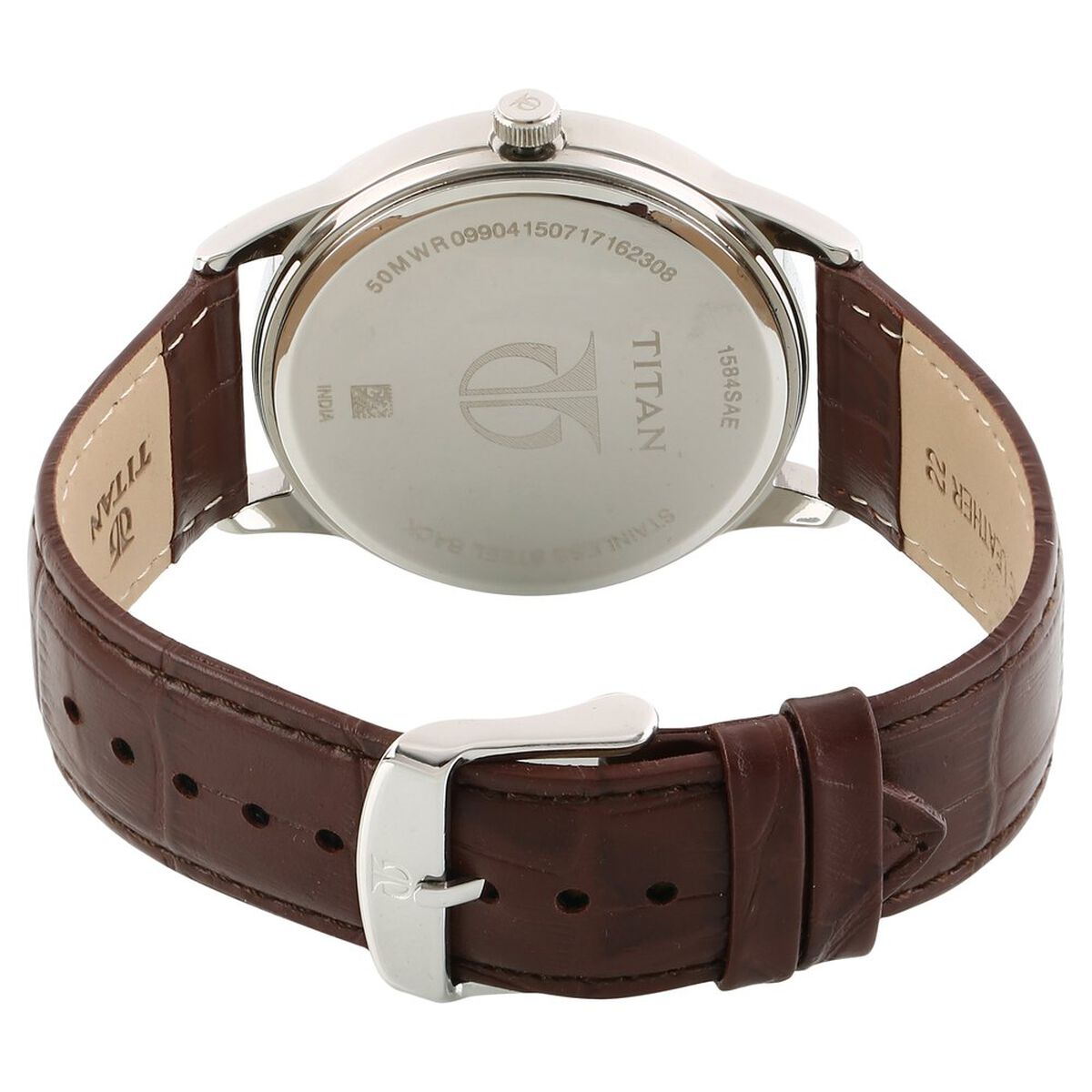 Titan Bandhan White Dial Analog Leather Strap Watch for Couple 4