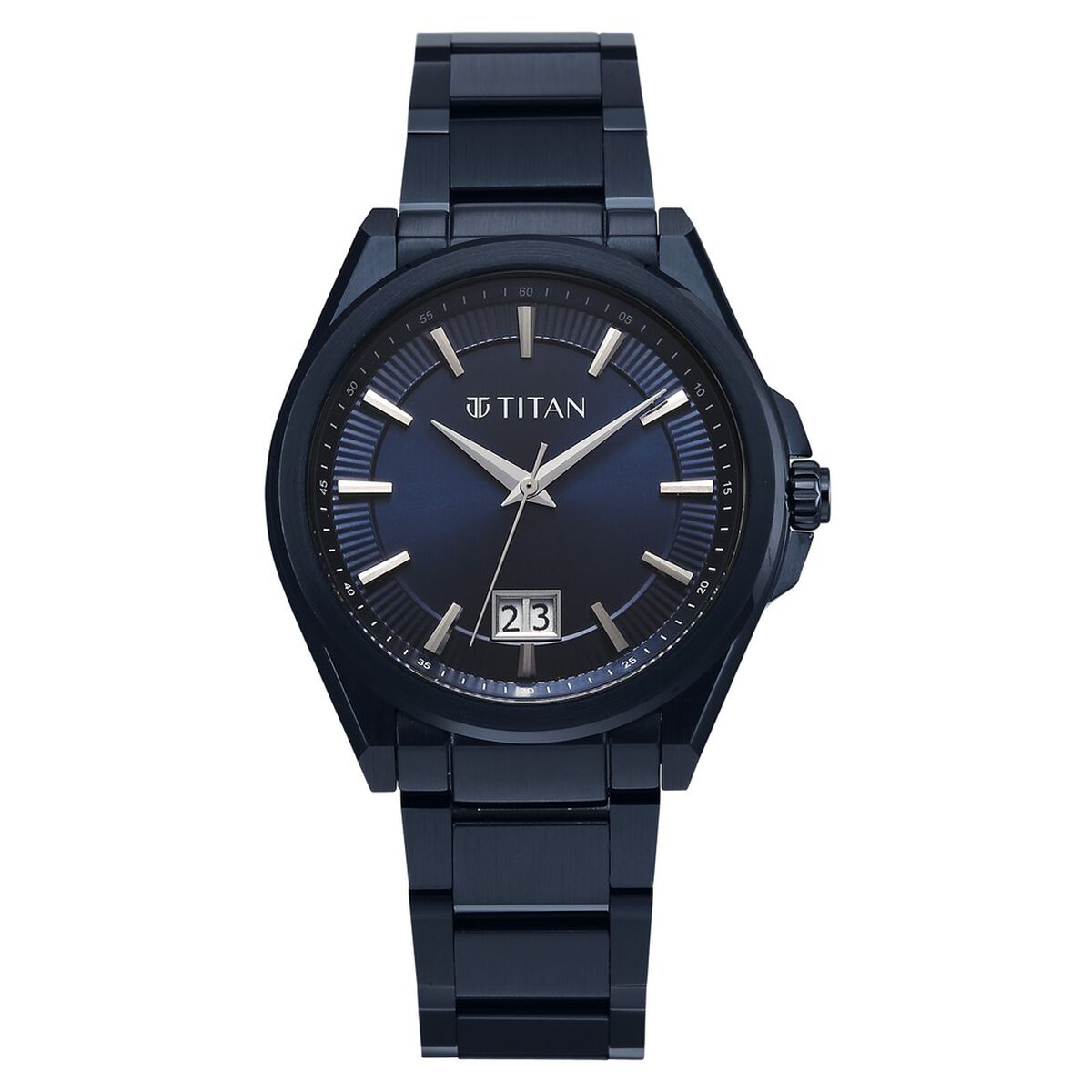 Titan Classique Big Date Analog with Blue Dial Blue Stainless Steel Strap Watch for Men 2