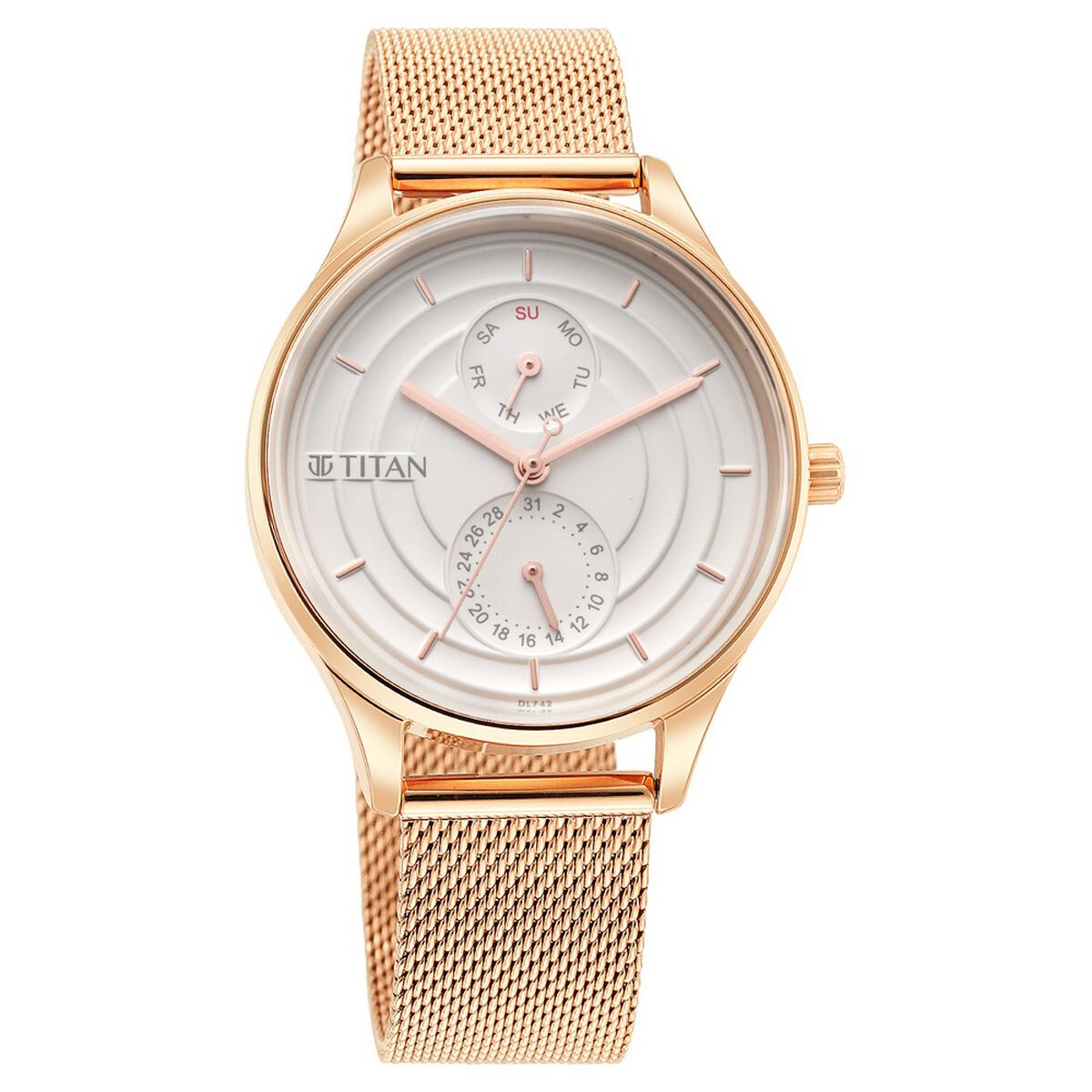 Titan Neo Workdays Silver Dial Quartz Multifunction Stainless Steel Strap watch for Women 1