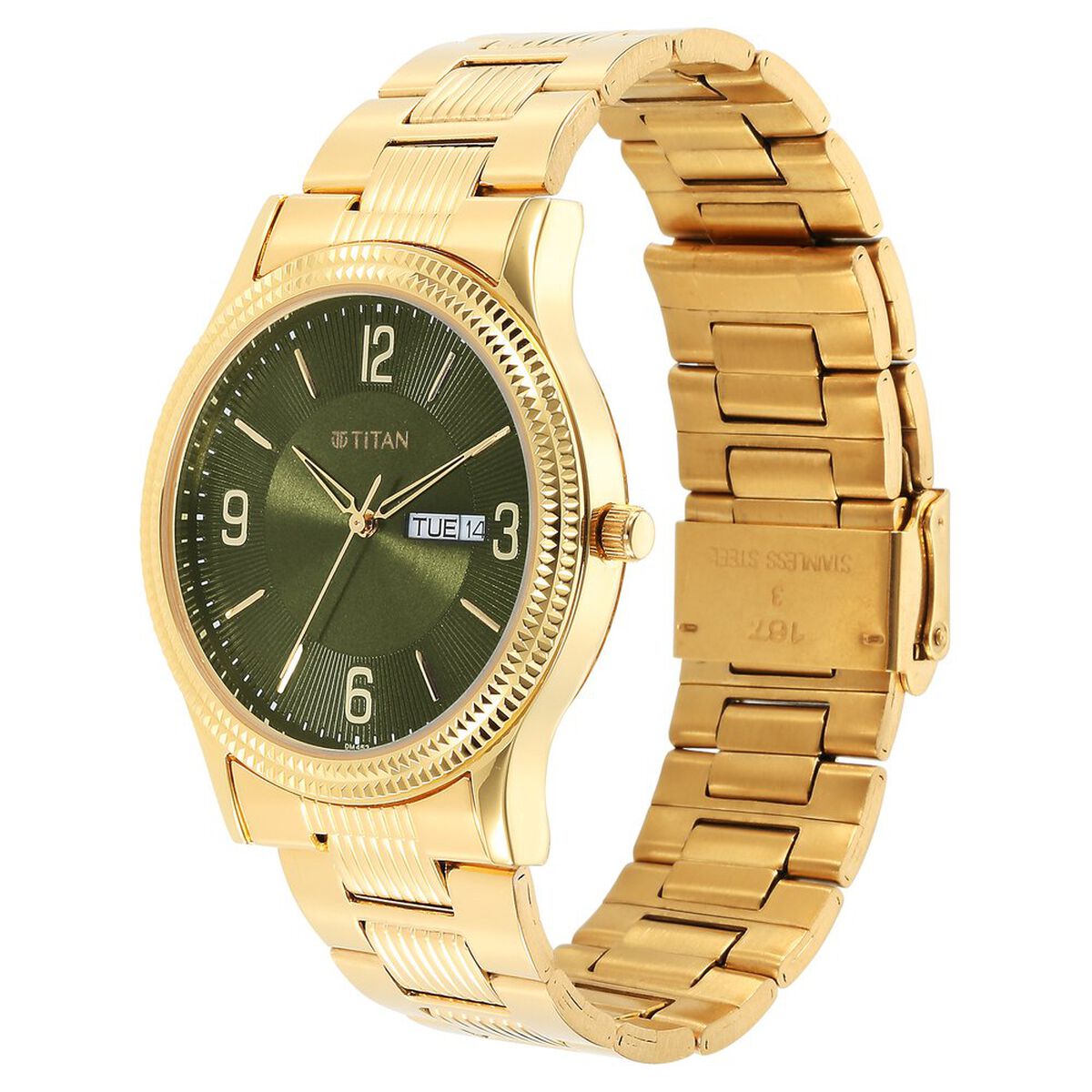 Titan Karishma Green Dial Analog Stainless Steel Strap watch for Men 4