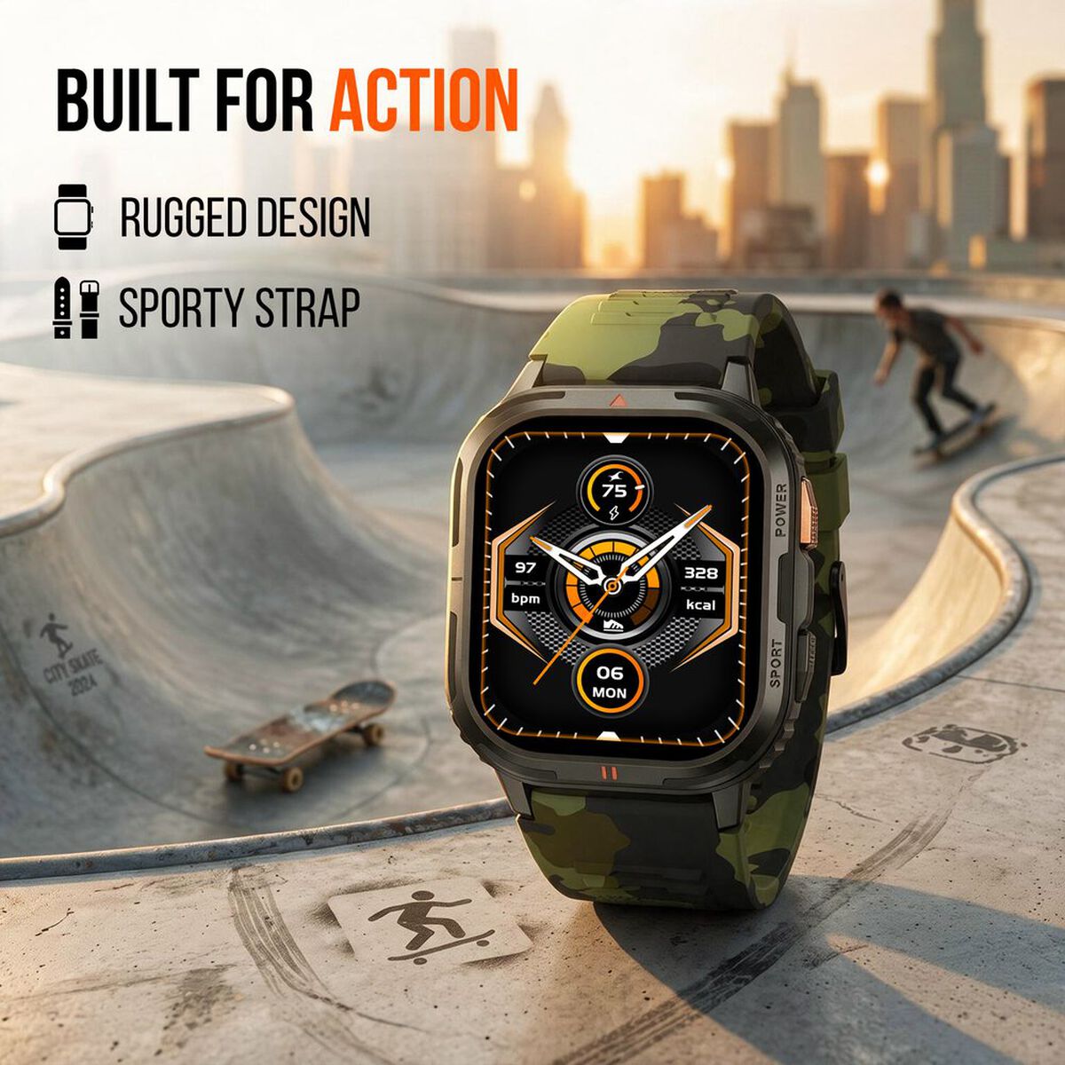 Fastrack Smart Xtreme S Smartwatch with 4.9 cm AMOLED Display BT Calling & Health Monitoring 3