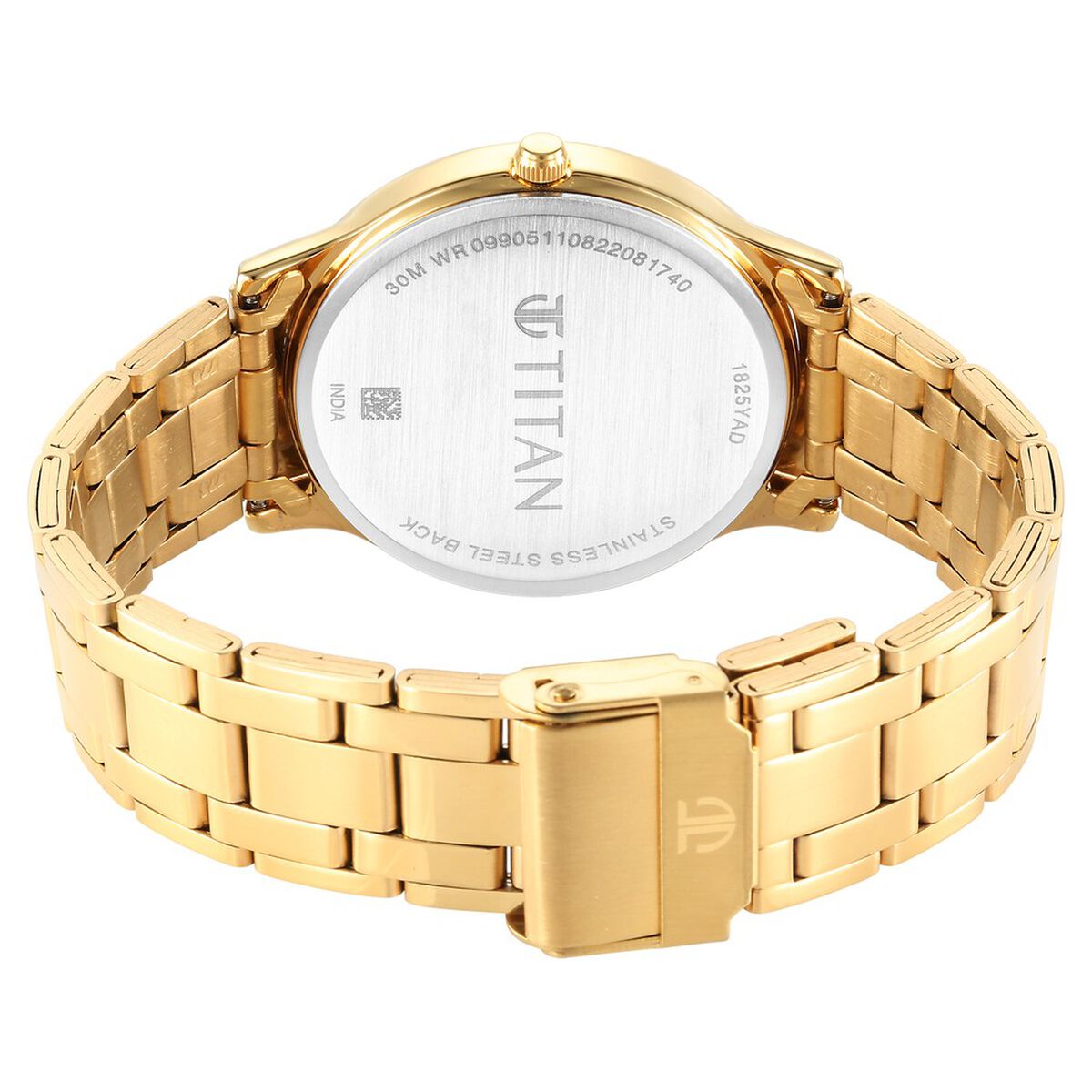 Titan Karishma Quartz Analog Champagne Round Dial Golden Stainless Steel Strap Watch For Men 5